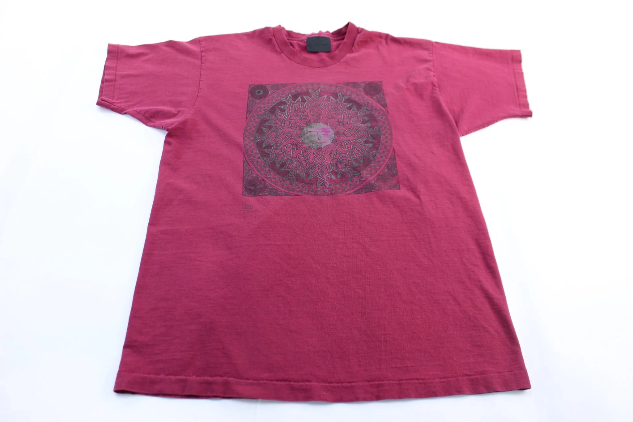 90's Celtic Sun Irish Art Jen Delyth Graphic T-Shirt