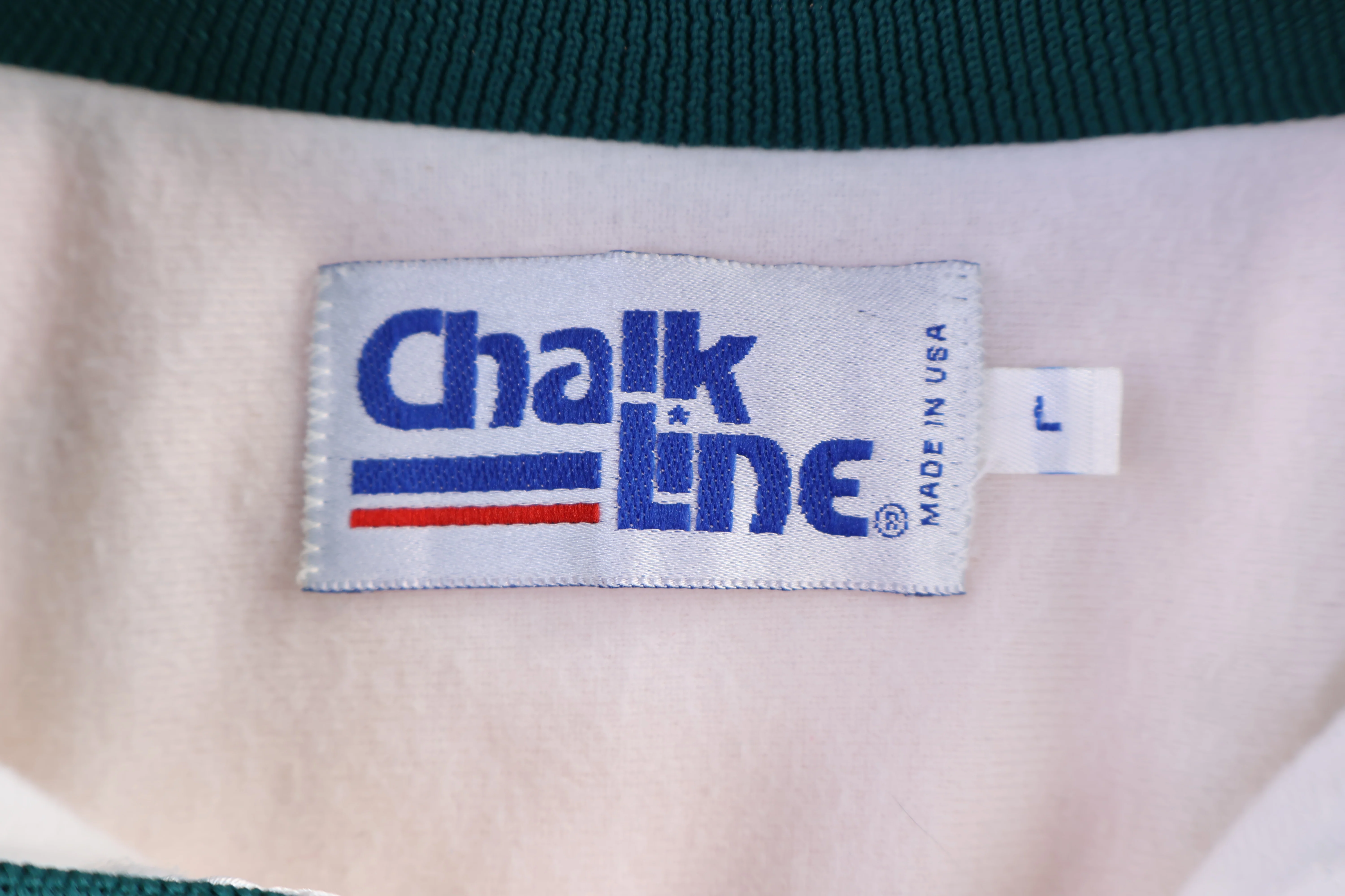 90's Chalk Line Miami Dolphins Football Bomber Jacket - Image 3