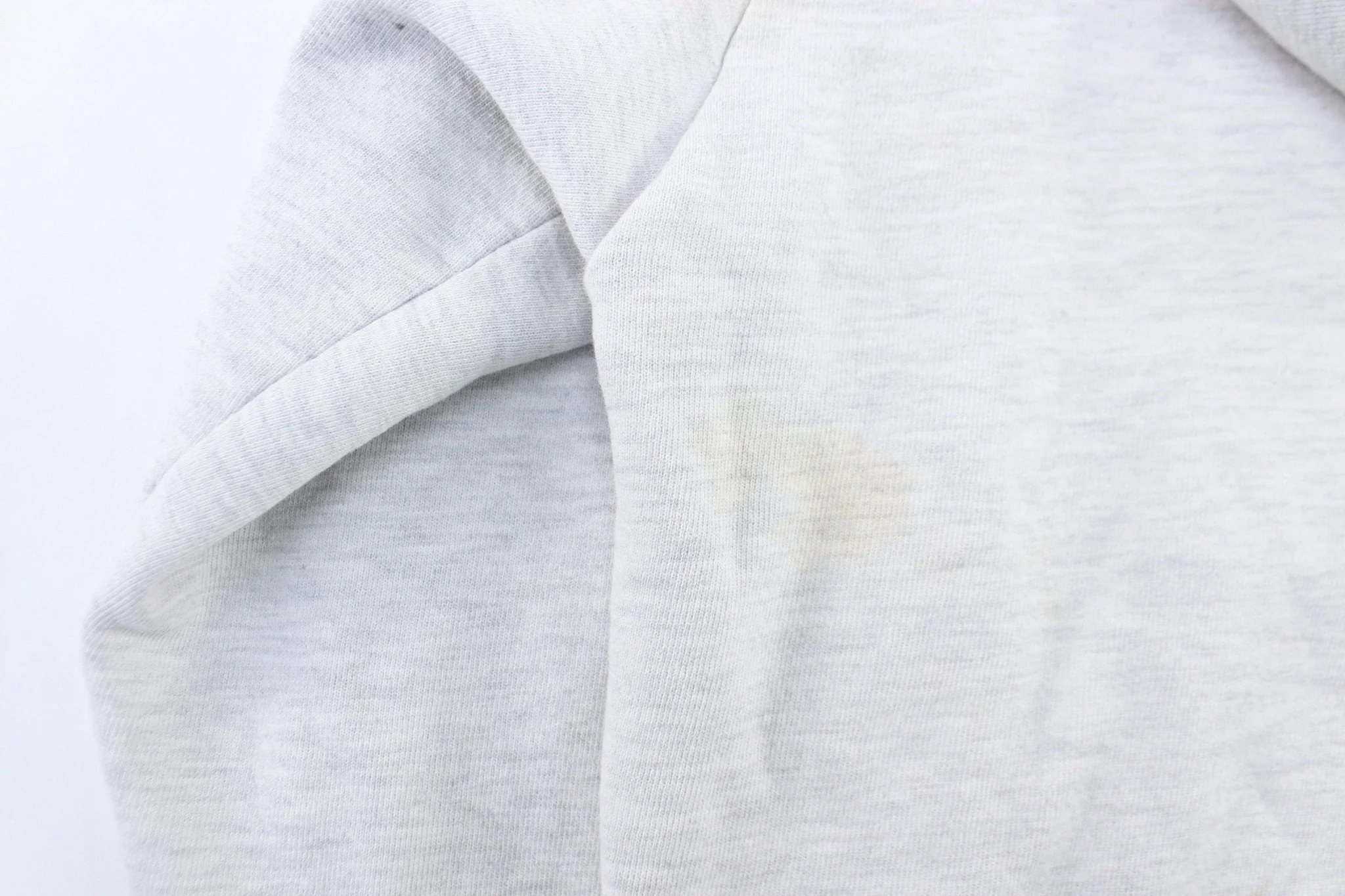 90's Champion Embordered Logo Light Grey Pullover Hoodie - Image 3
