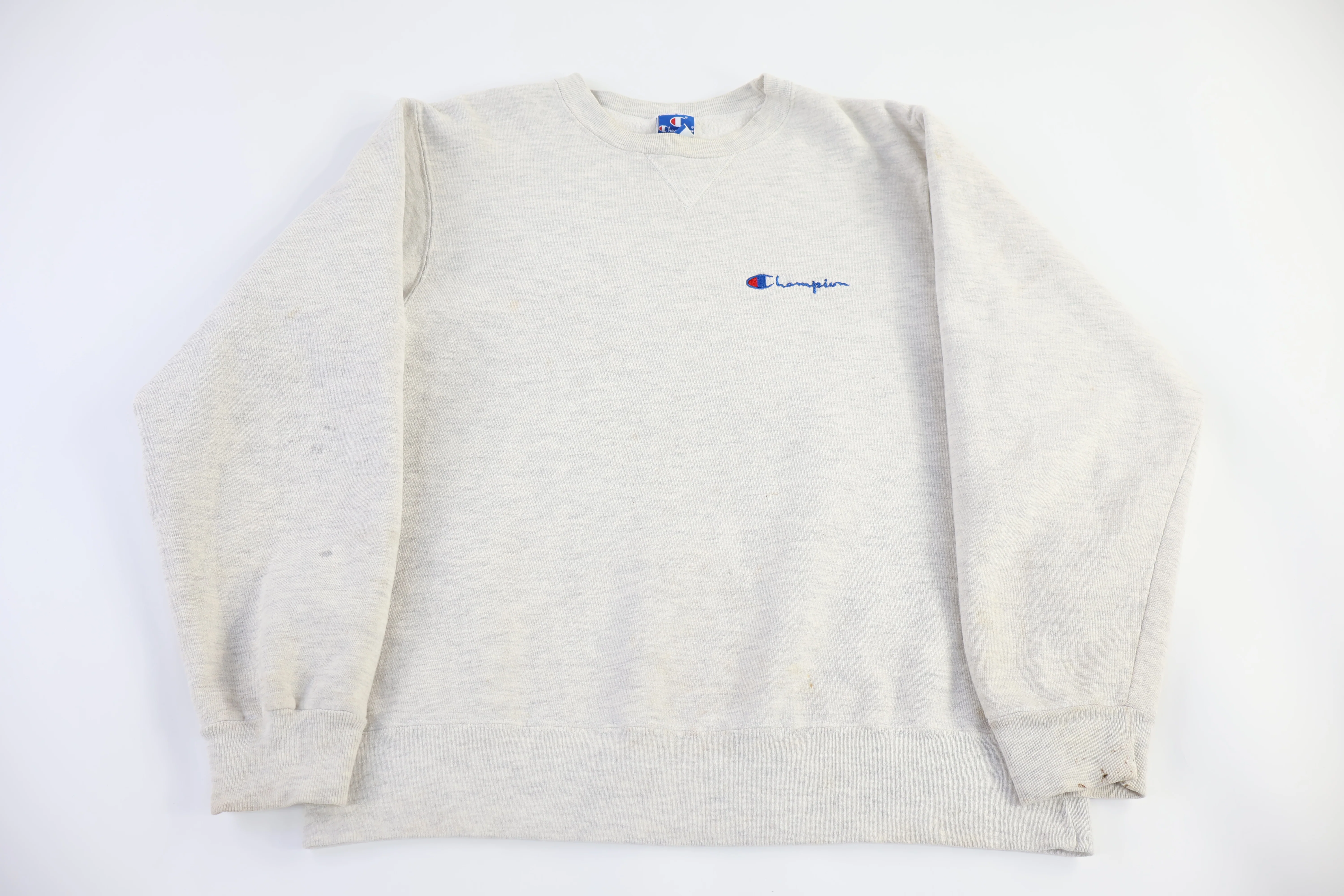 90's Champion Embroidered Logo Cream Sweatshirt