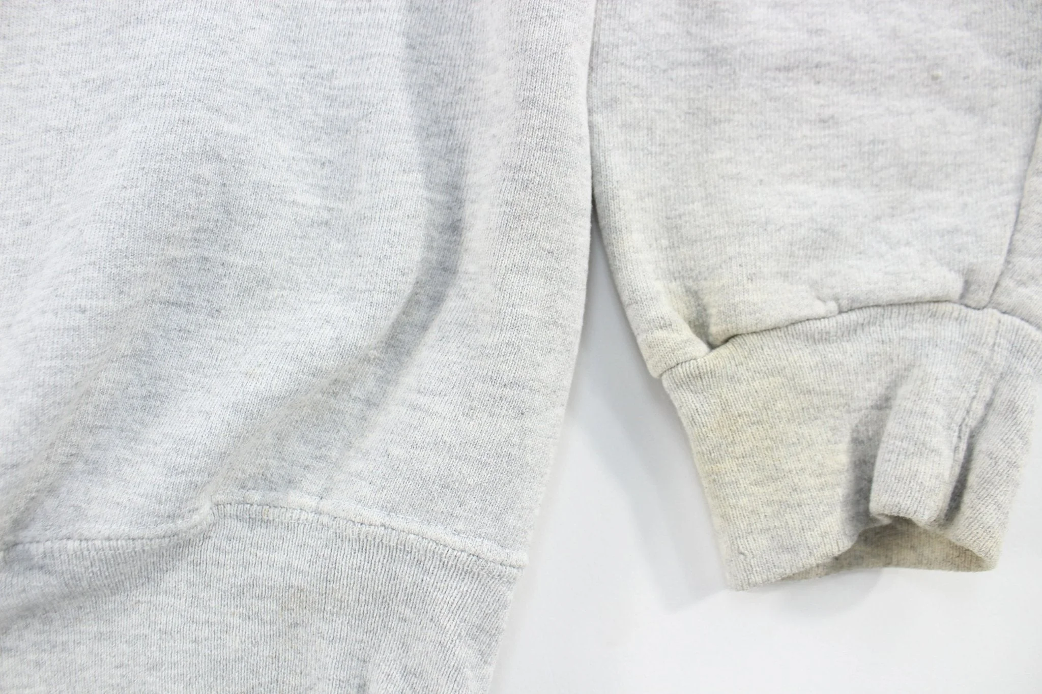 90's Champion Embroidered Logo Grey Pullover Hoodie - Image 4