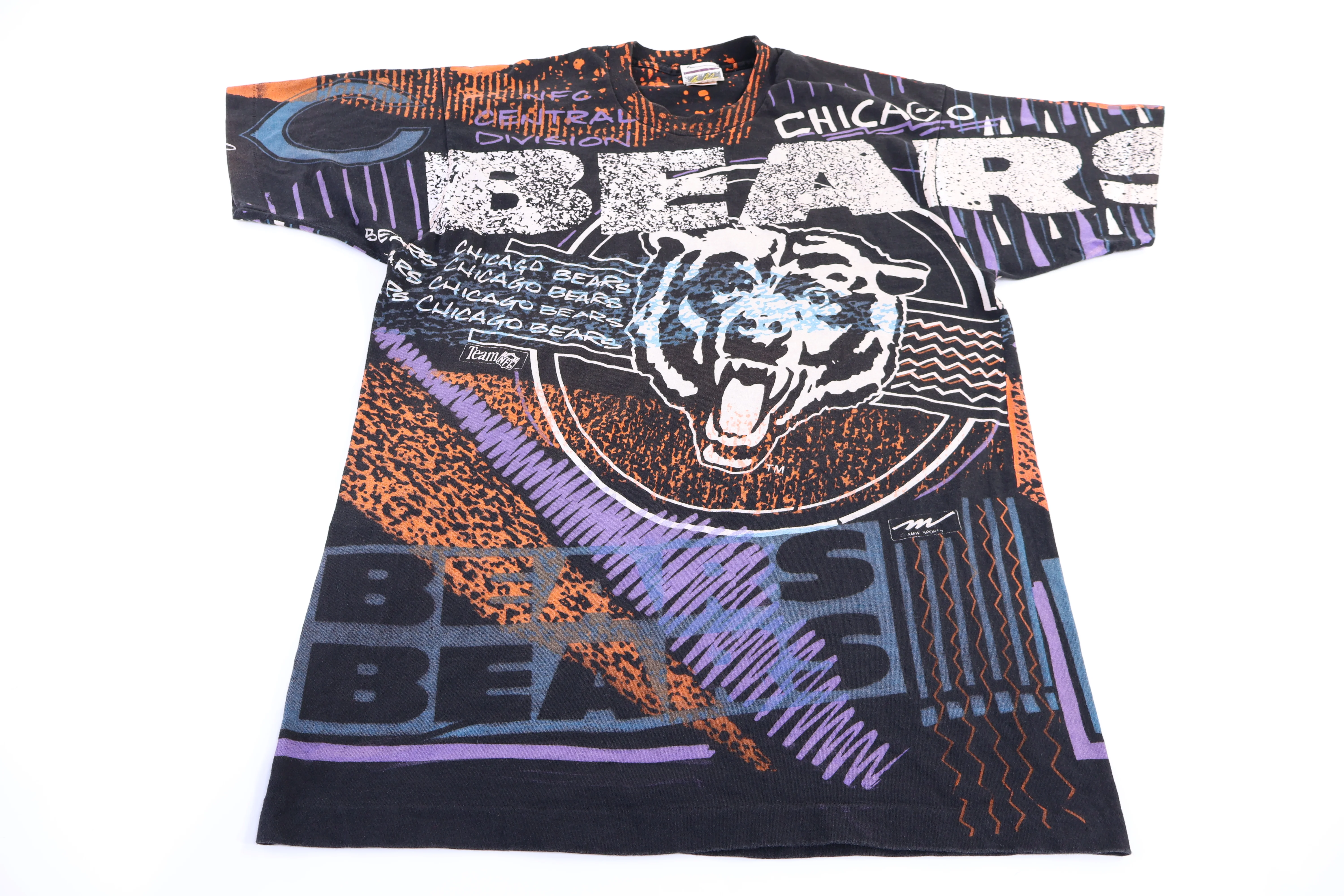 90's Chicago Bears Football All Over Graphic T-shirt