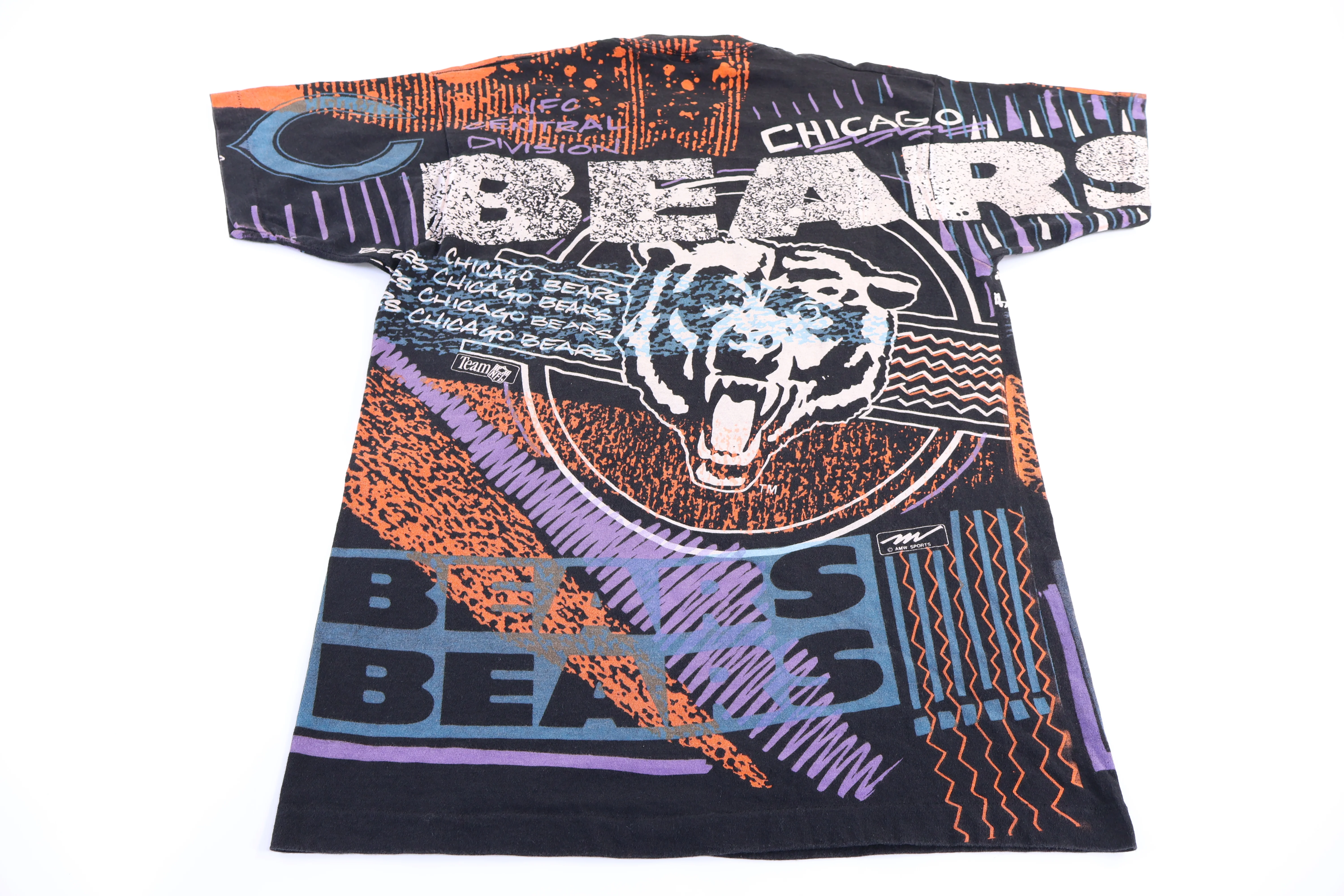 90's Chicago Bears Football All Over Graphic T-shirt - Image 2