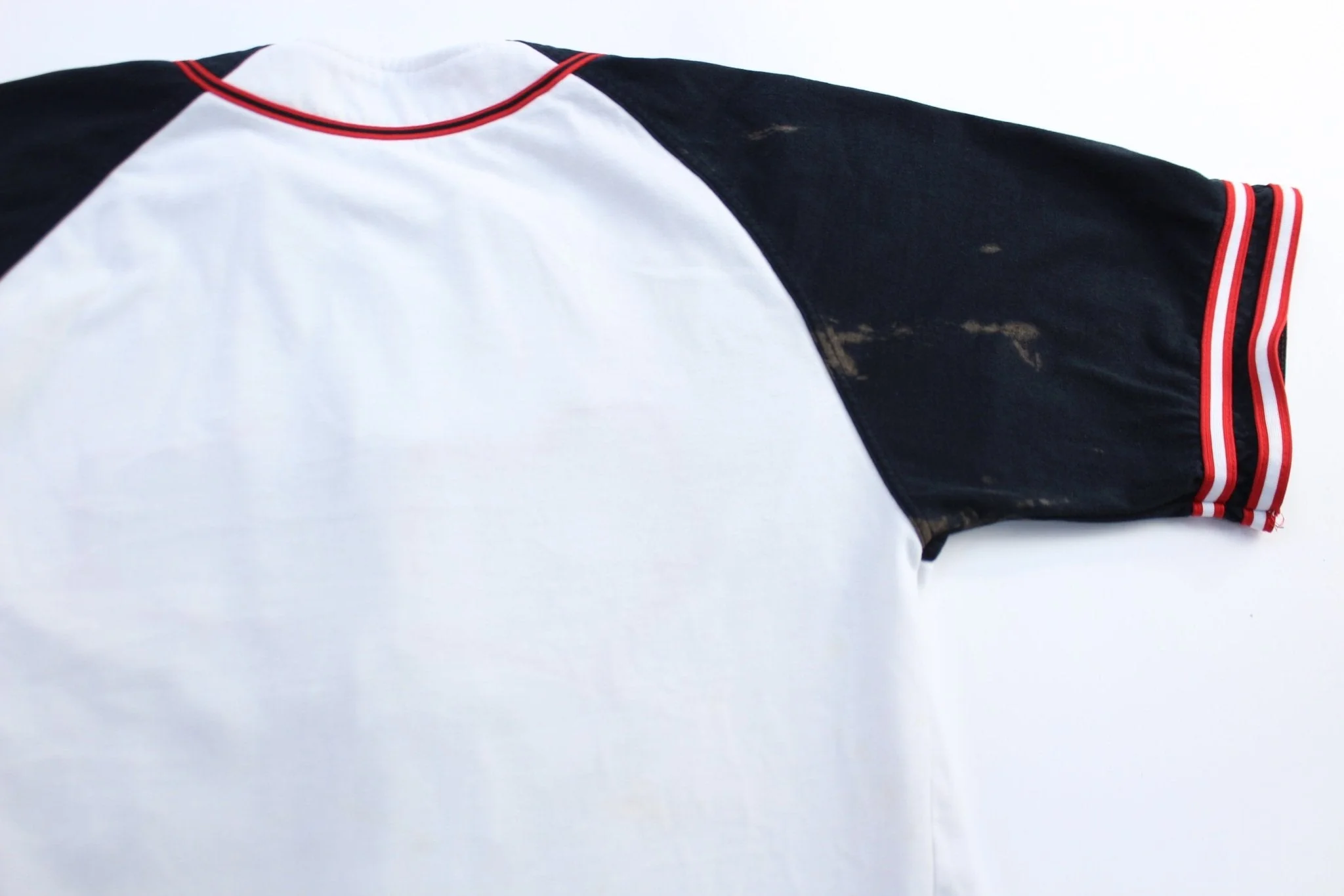 90's Chicago Bulls Embroidered Starter Baseball Jersey - Image 4