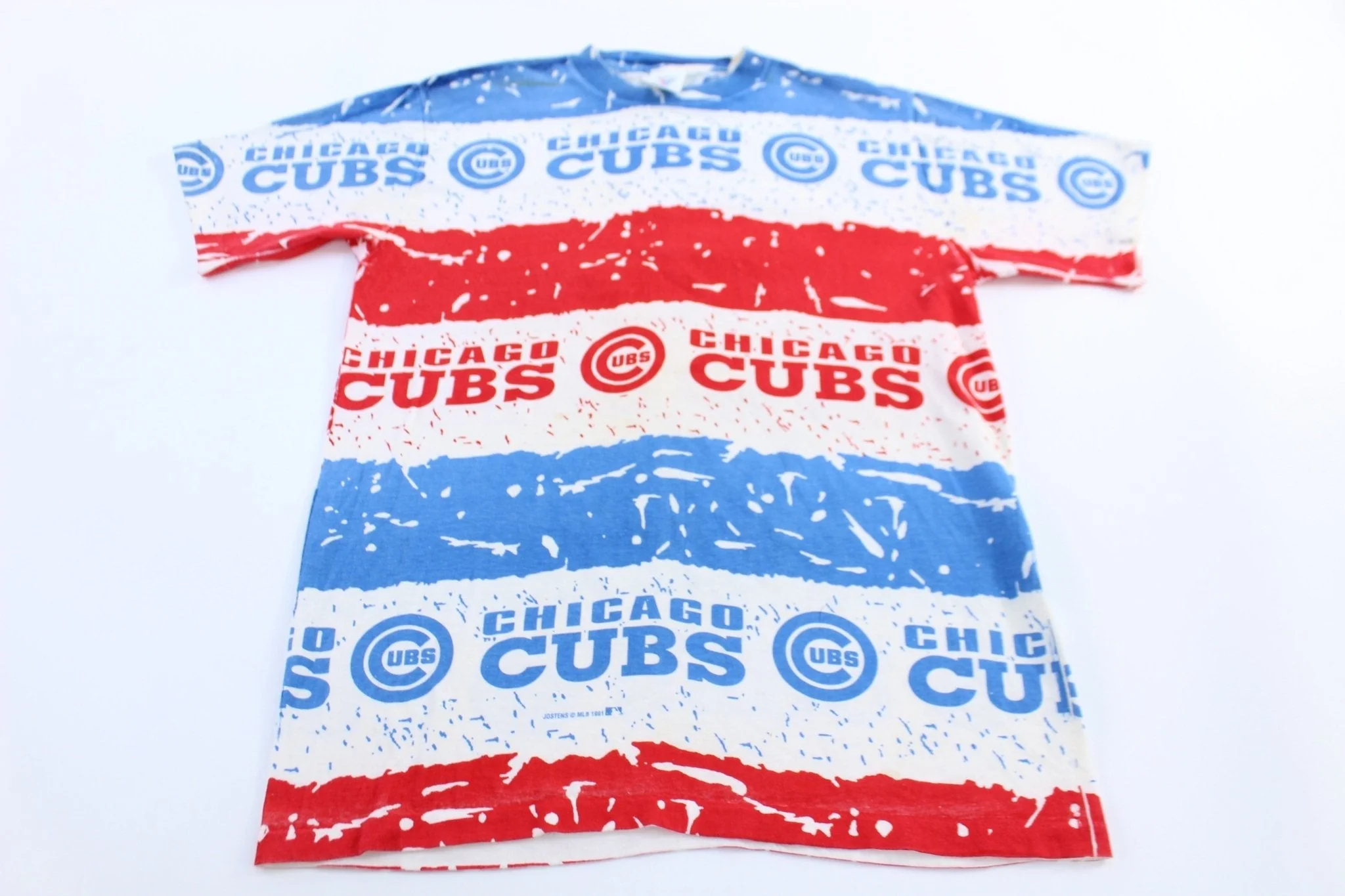 90's Chicago Cubs Baseball All Over Graphic T-shirt - Image 2