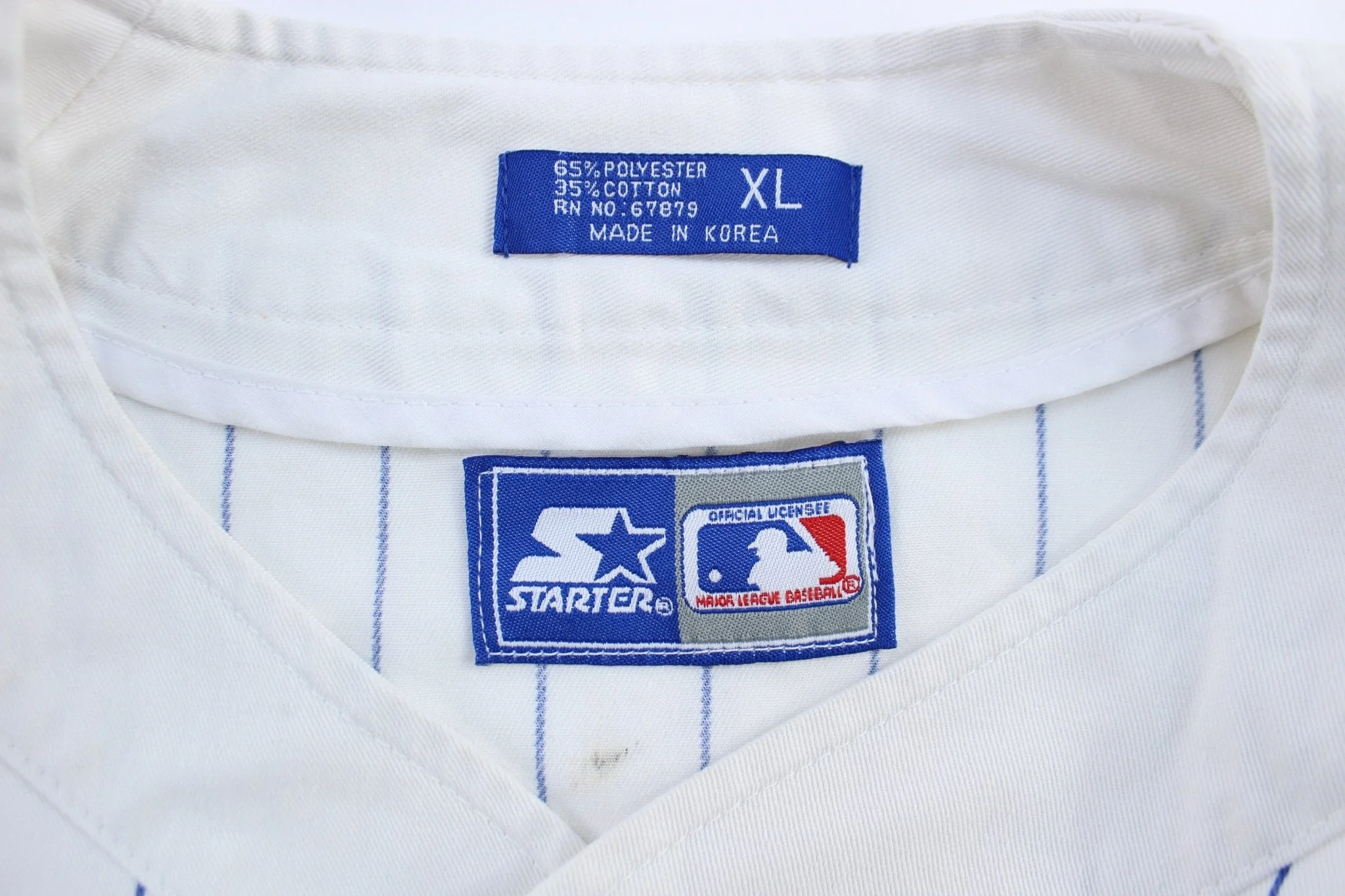90's Chicago Cubs Baseball Embroidered Striped Starter Jersey - Image 3