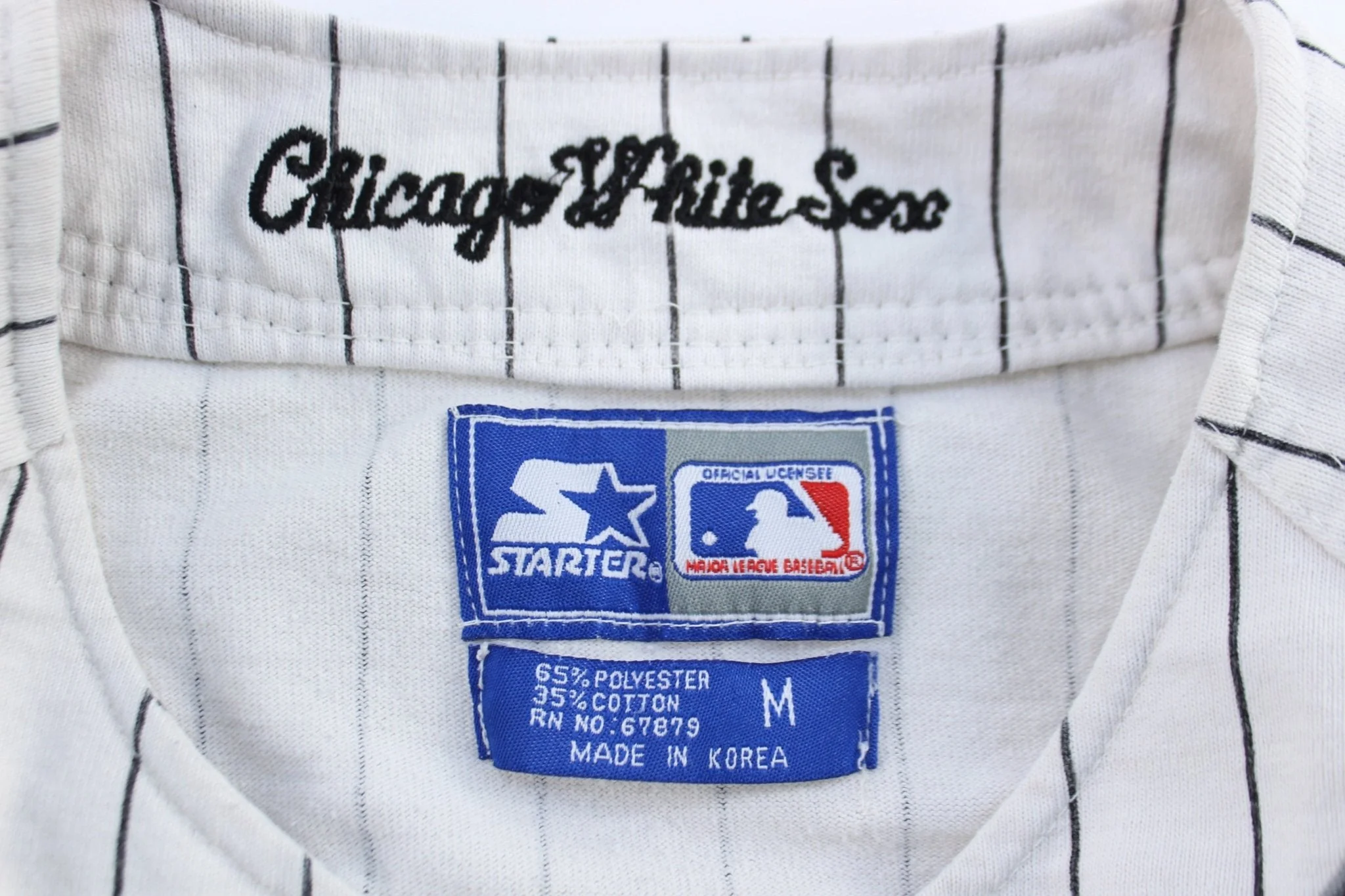 90's Chicago White Sox Embroidered Starter Baseball Jersey - Image 3