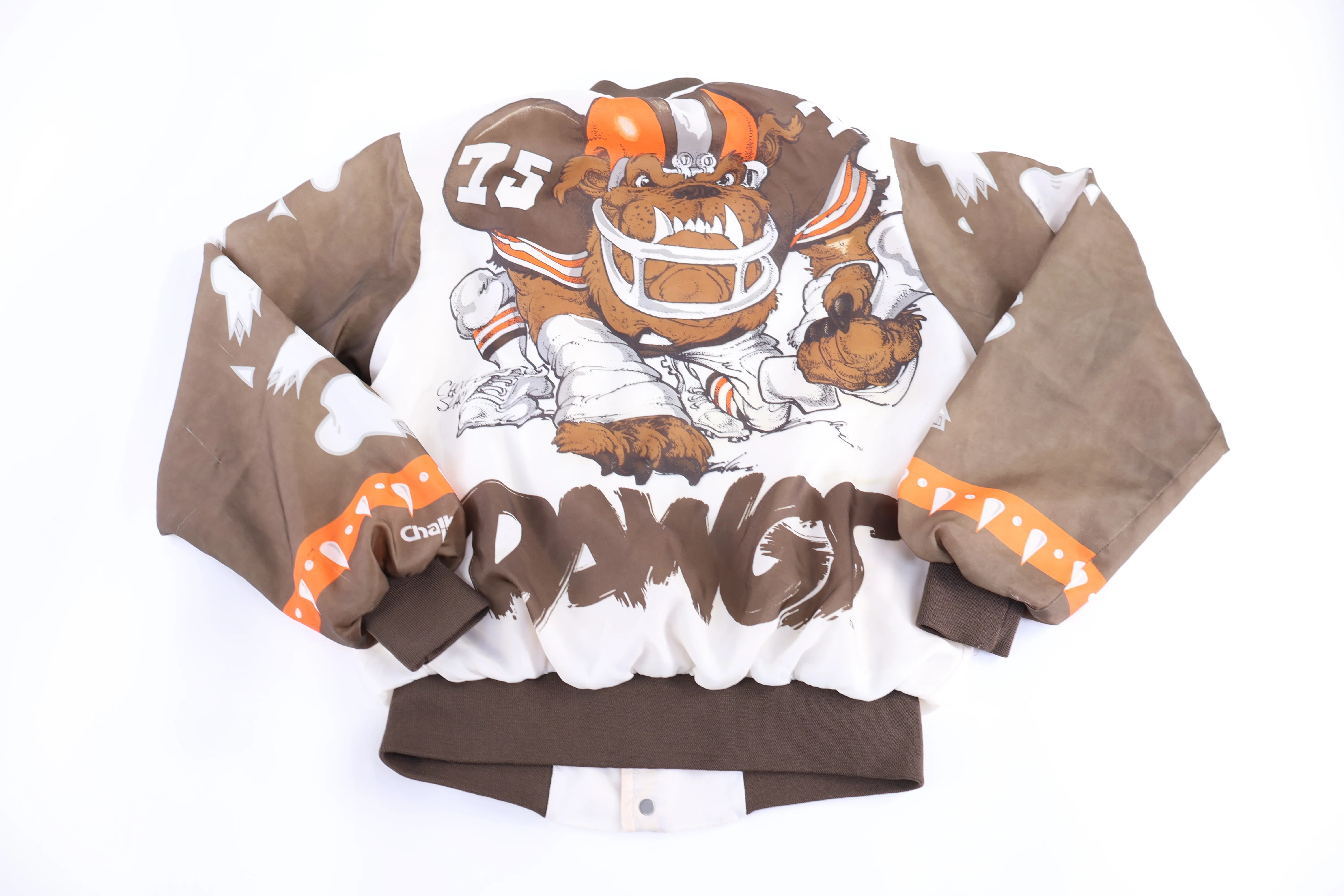 90's Cleveland Browns Football Bomber Chalk Line Jacket