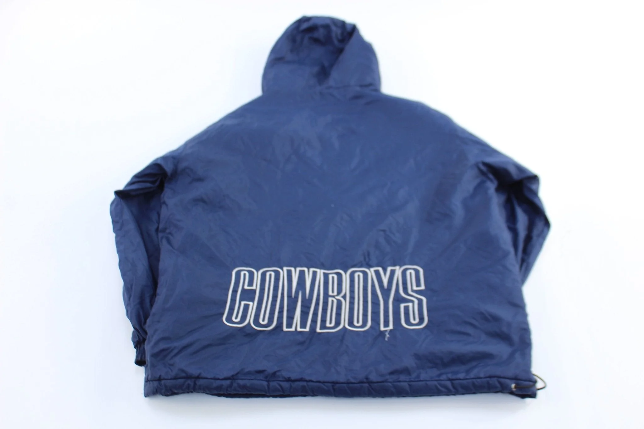 90's Dallas Cowboys Embroidered Hooded Jacket - Image 2