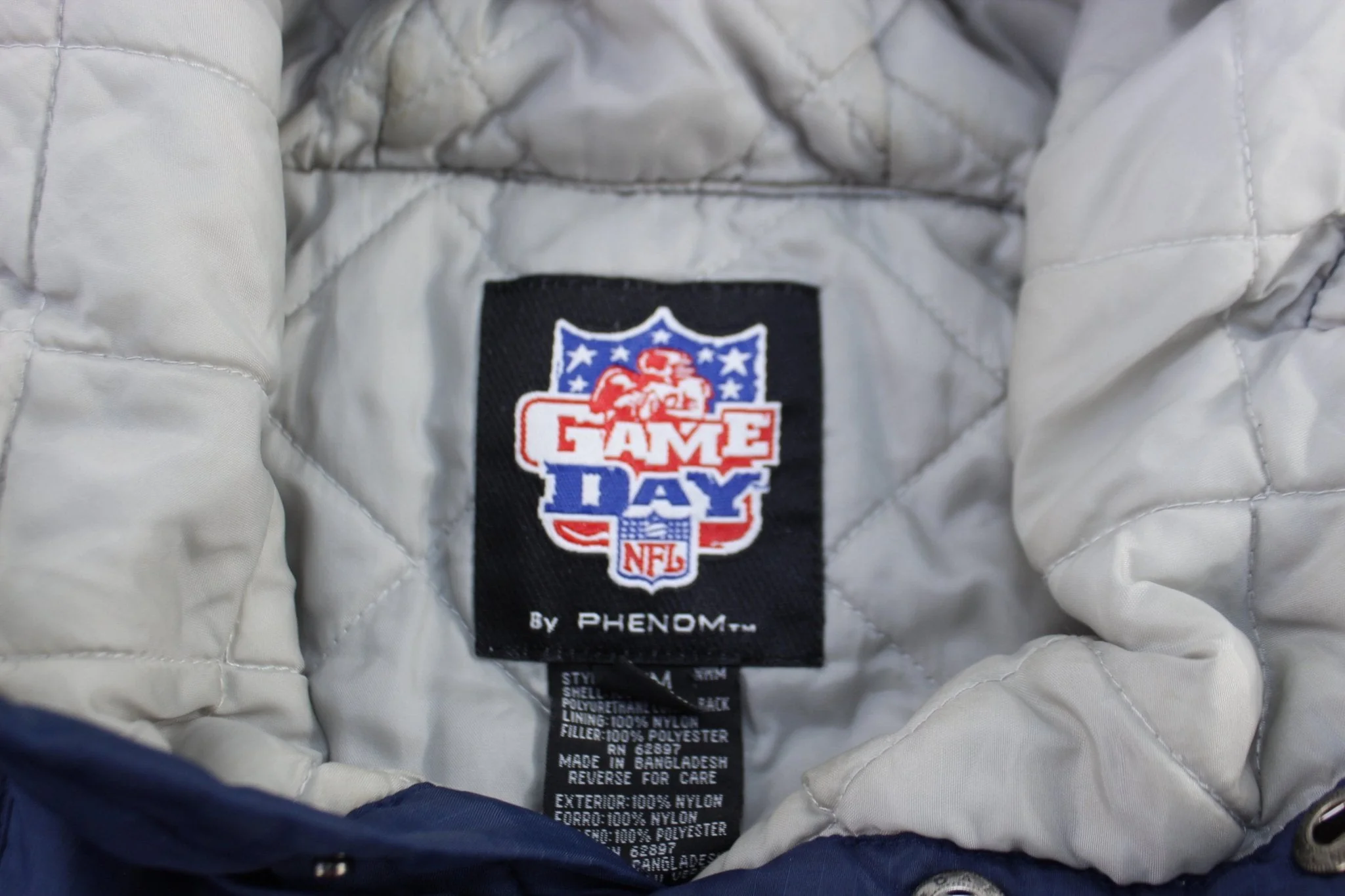 90's Dallas Cowboys Embroidered Hooded Jacket - Image 3