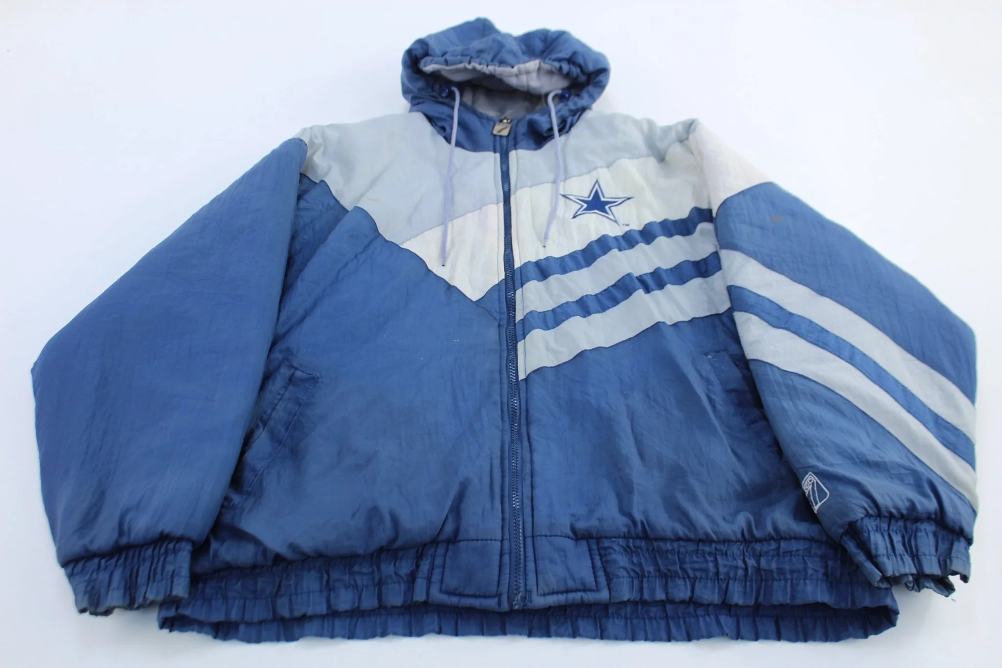 90's Dallas Cowboys Embroidered Log 7 Zip Up Jacket