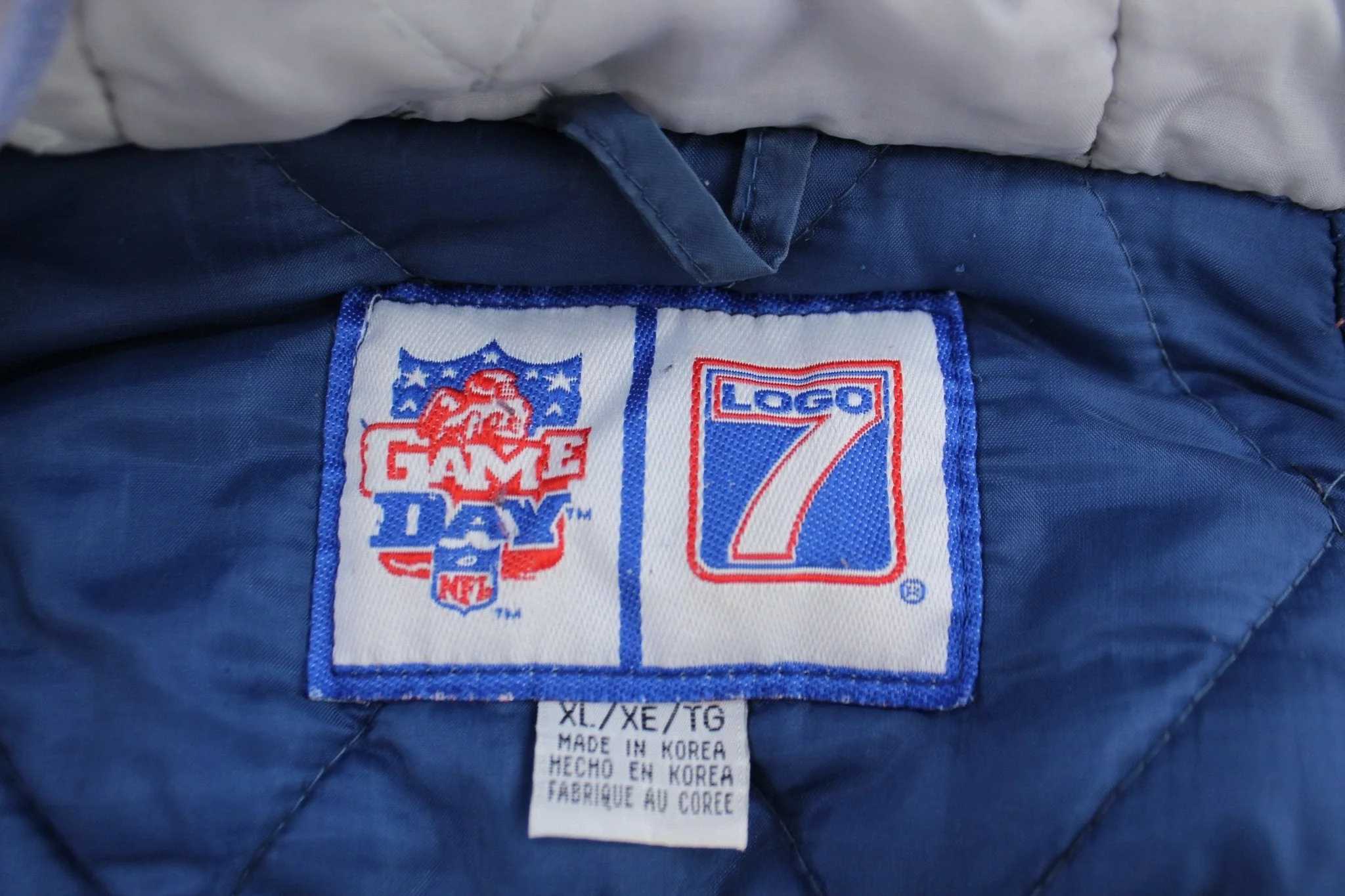 90's Dallas Cowboys Embroidered Log 7 Zip Up Jacket - Image 4