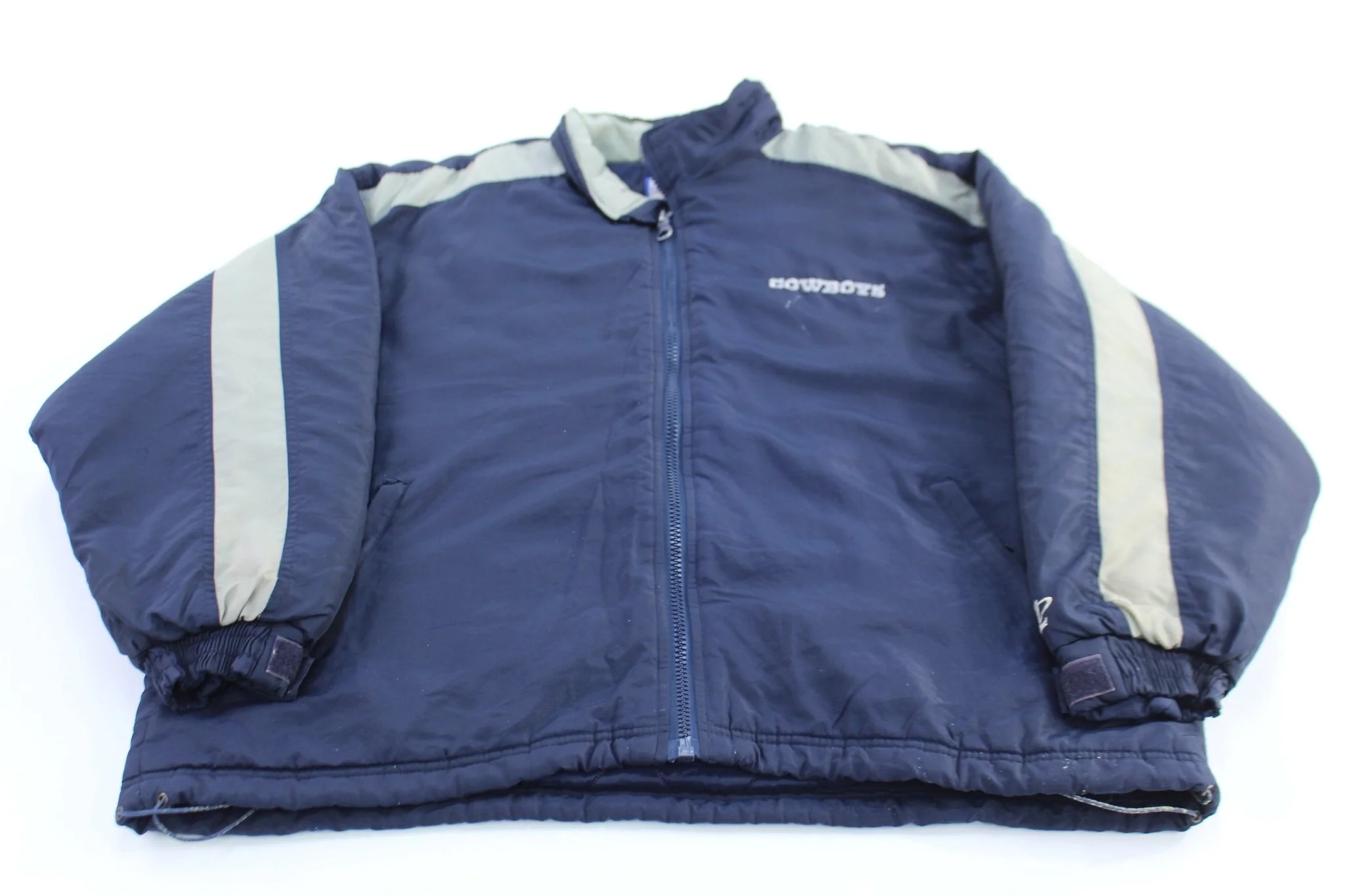 90's Dallas Cowboys Football Embroidered LogoAthletic Zip Up Jacket