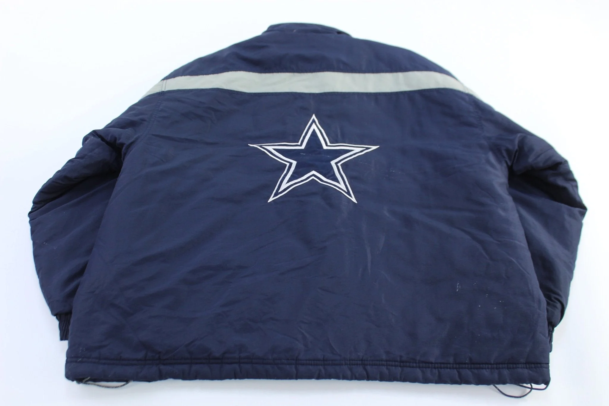 90's Dallas Cowboys Football Embroidered LogoAthletic Zip Up Jacket - Image 2