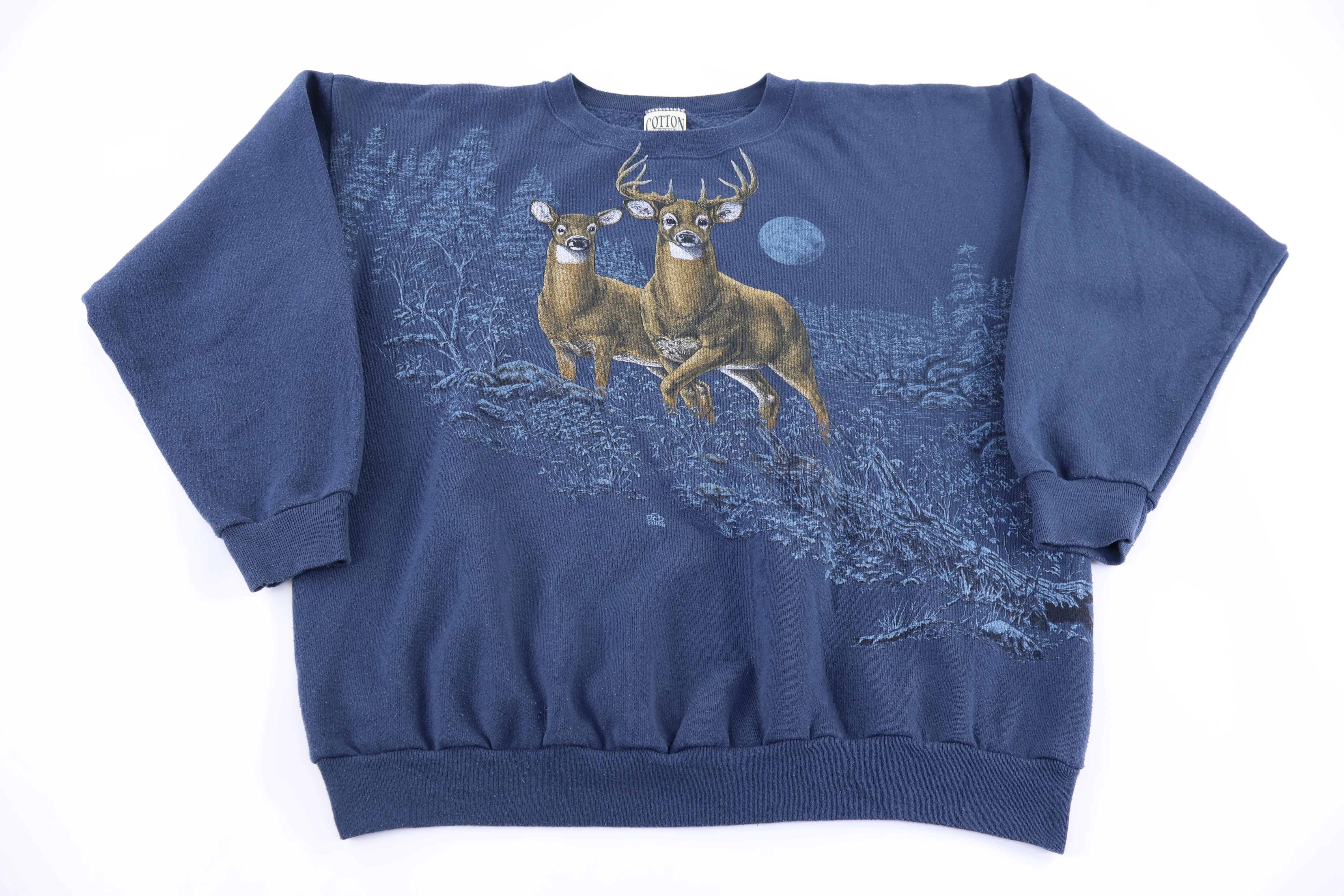 90's Deer Nature Graphic Sweatshirt