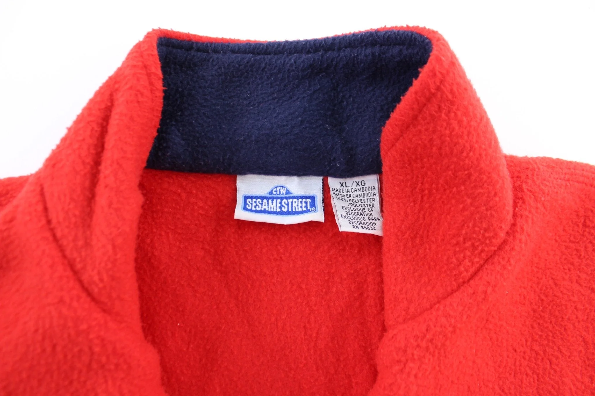 90's Elmo Sport Embroidered Fleece Zip Up Jacket - Image 3