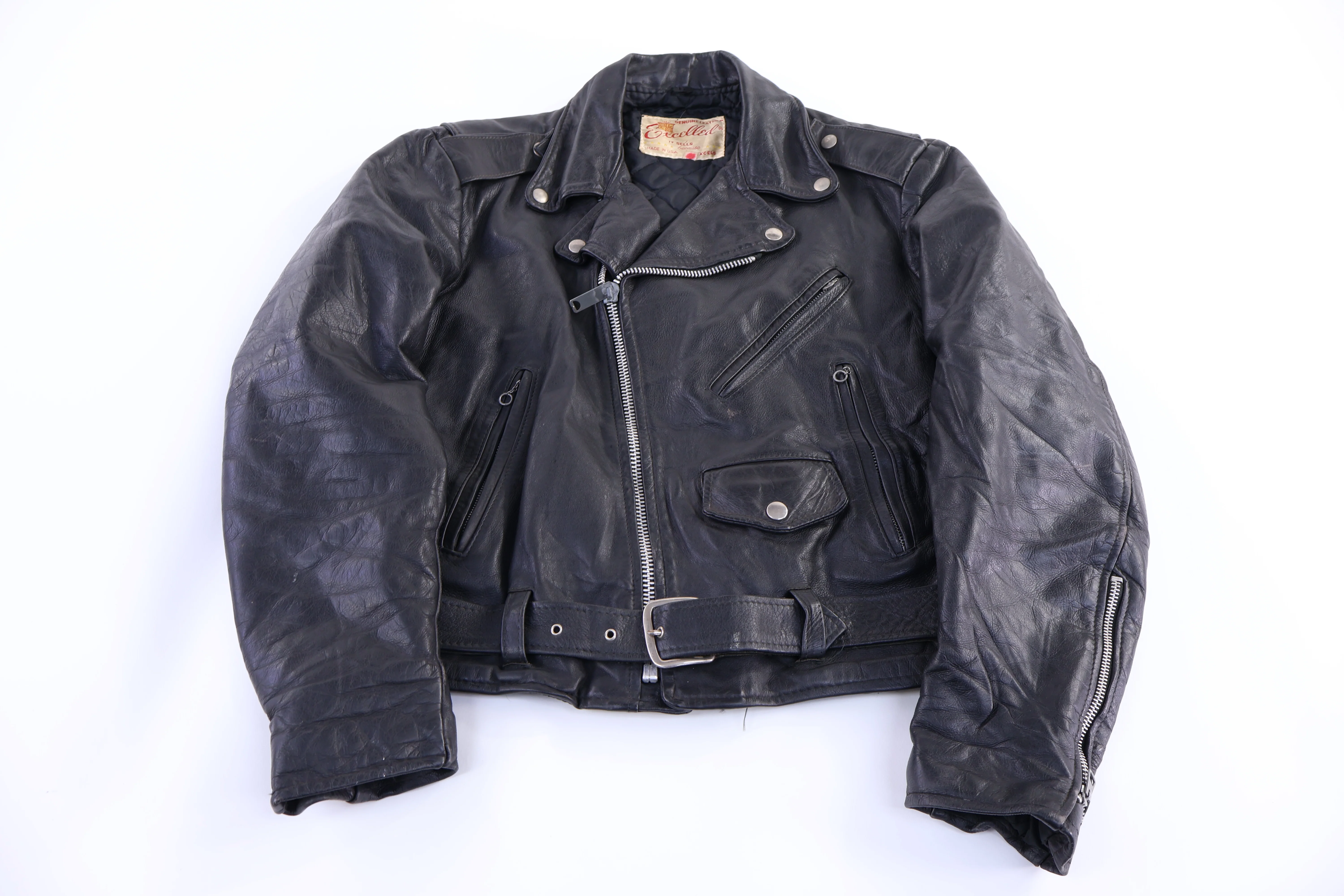 90's Excelled Black Leather Jacket