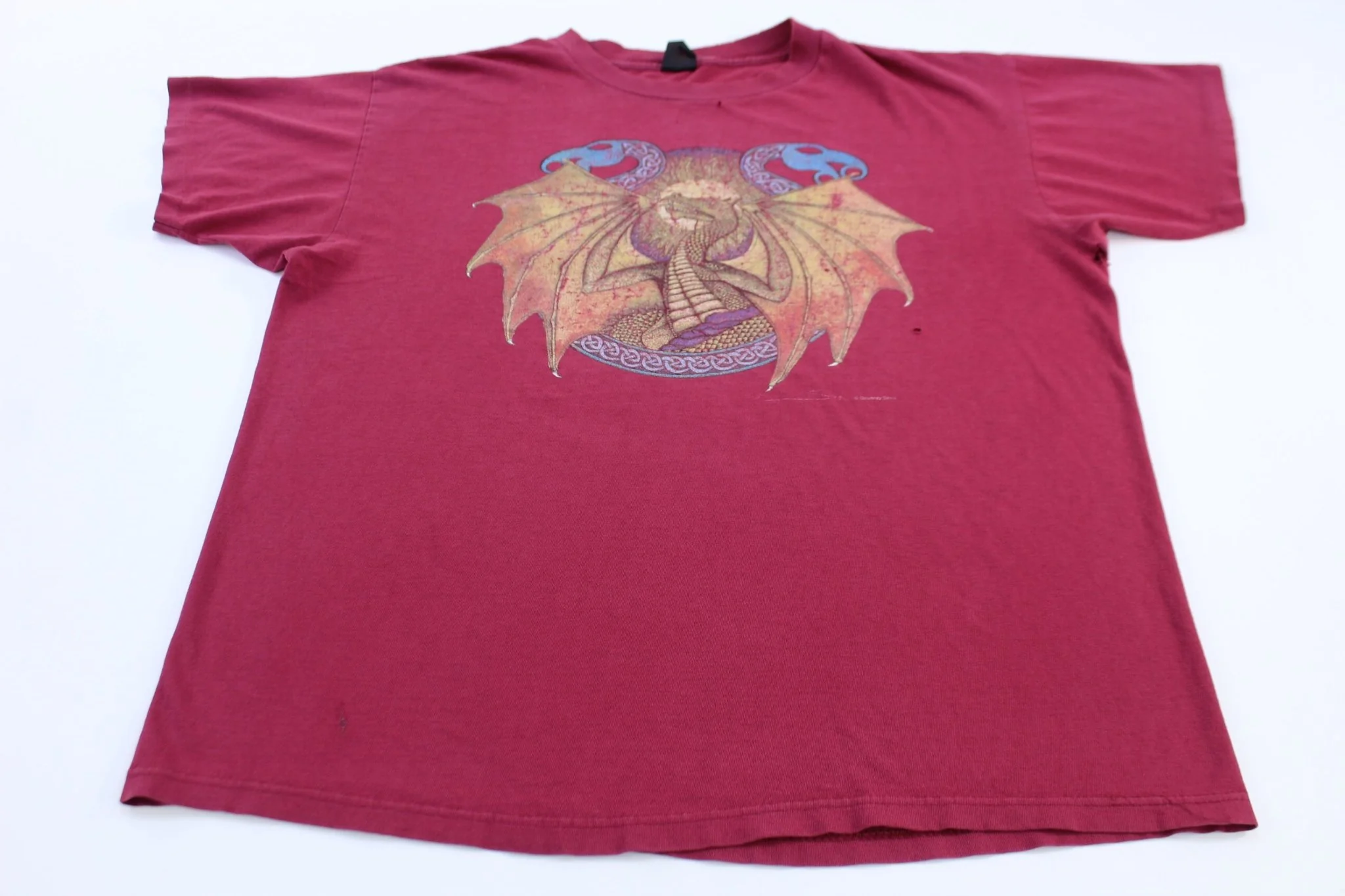 90's Fashion Victim Courtney Davis Dragon Graphic T-shirt