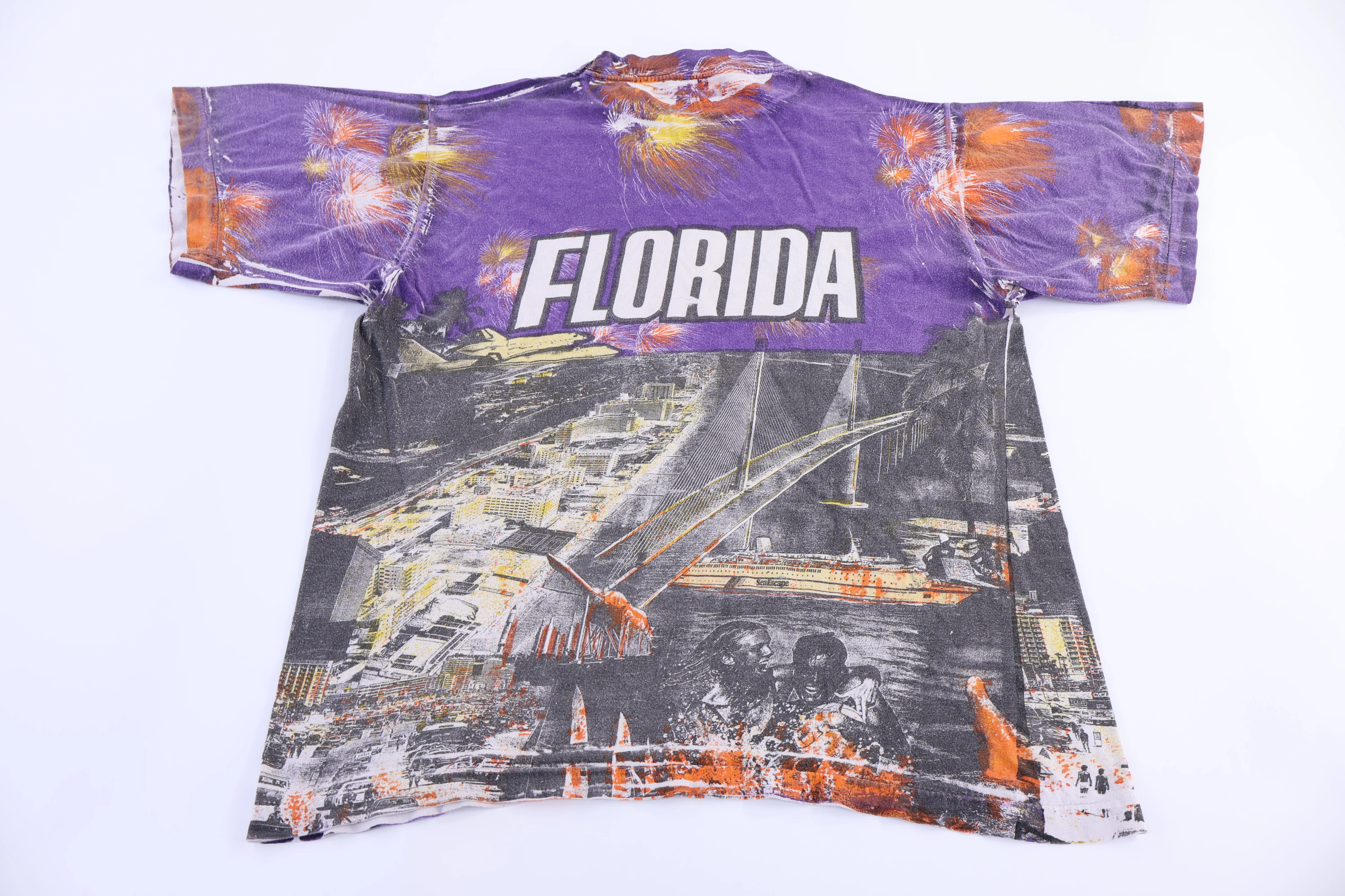 90's Florida All Over Graphic T-shirt - Image 3