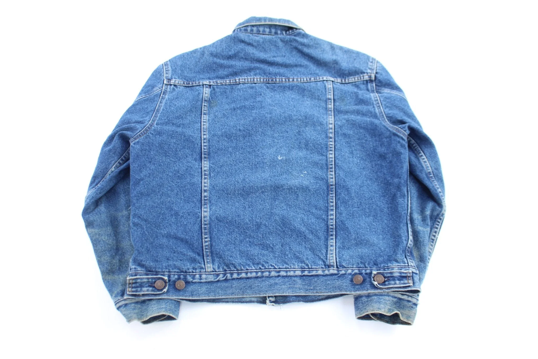 90's Gap Buffalo Lined Denim Jacket - Image 2