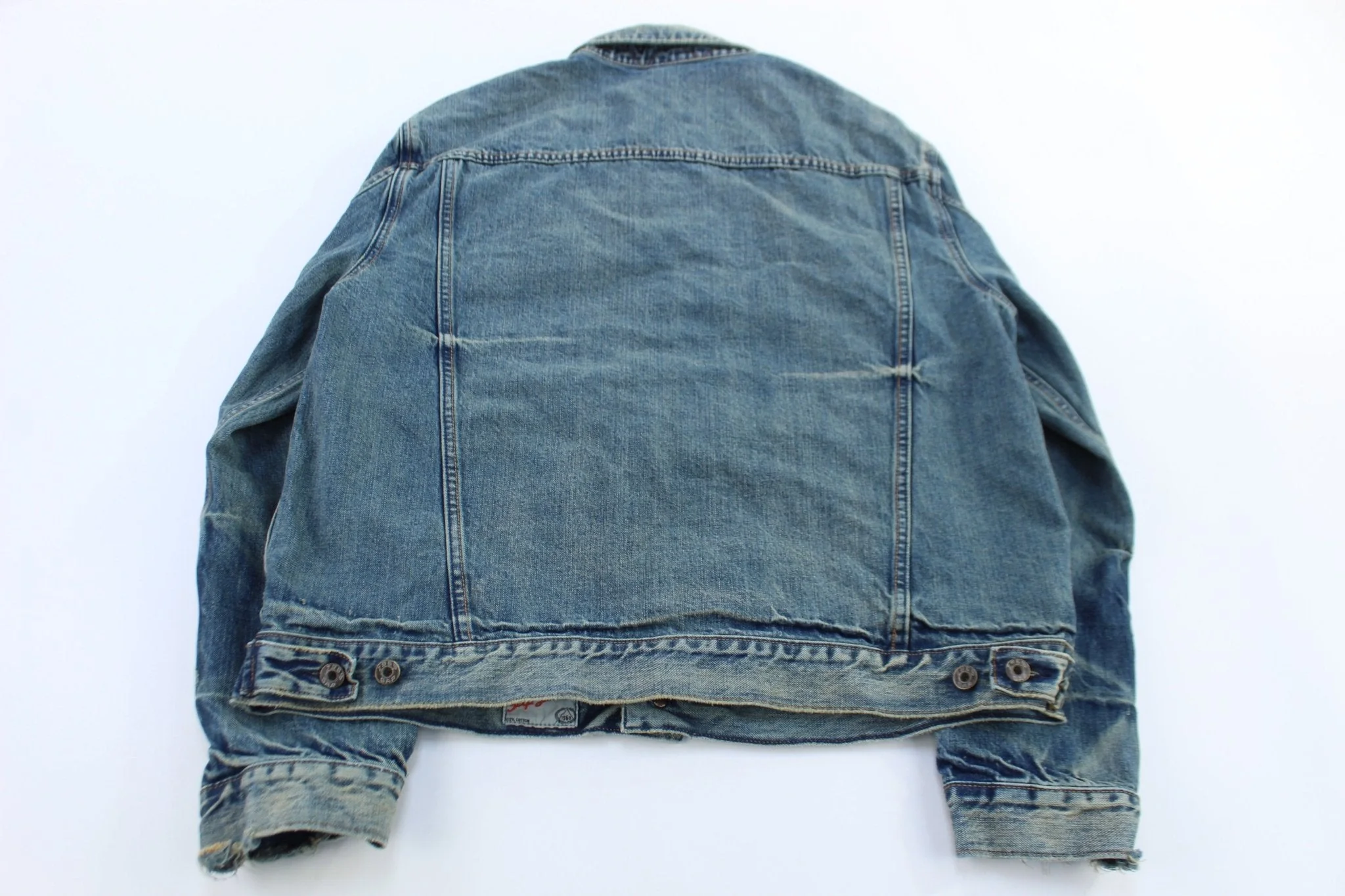 90's Gap Medium Wash Denim Trucker Jacket - Image 2