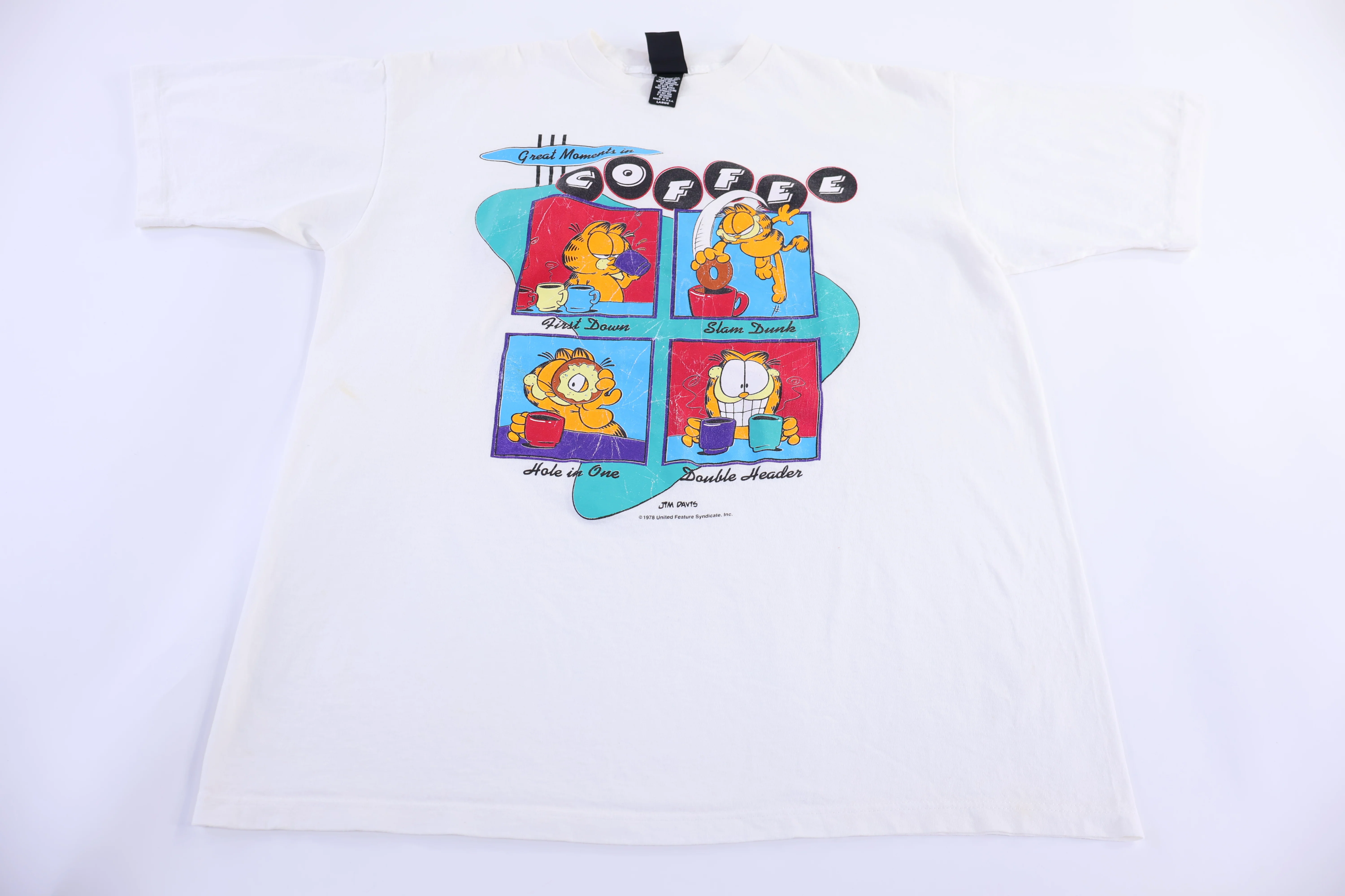 90's Garfield Great Moments In Coffee T-shirt