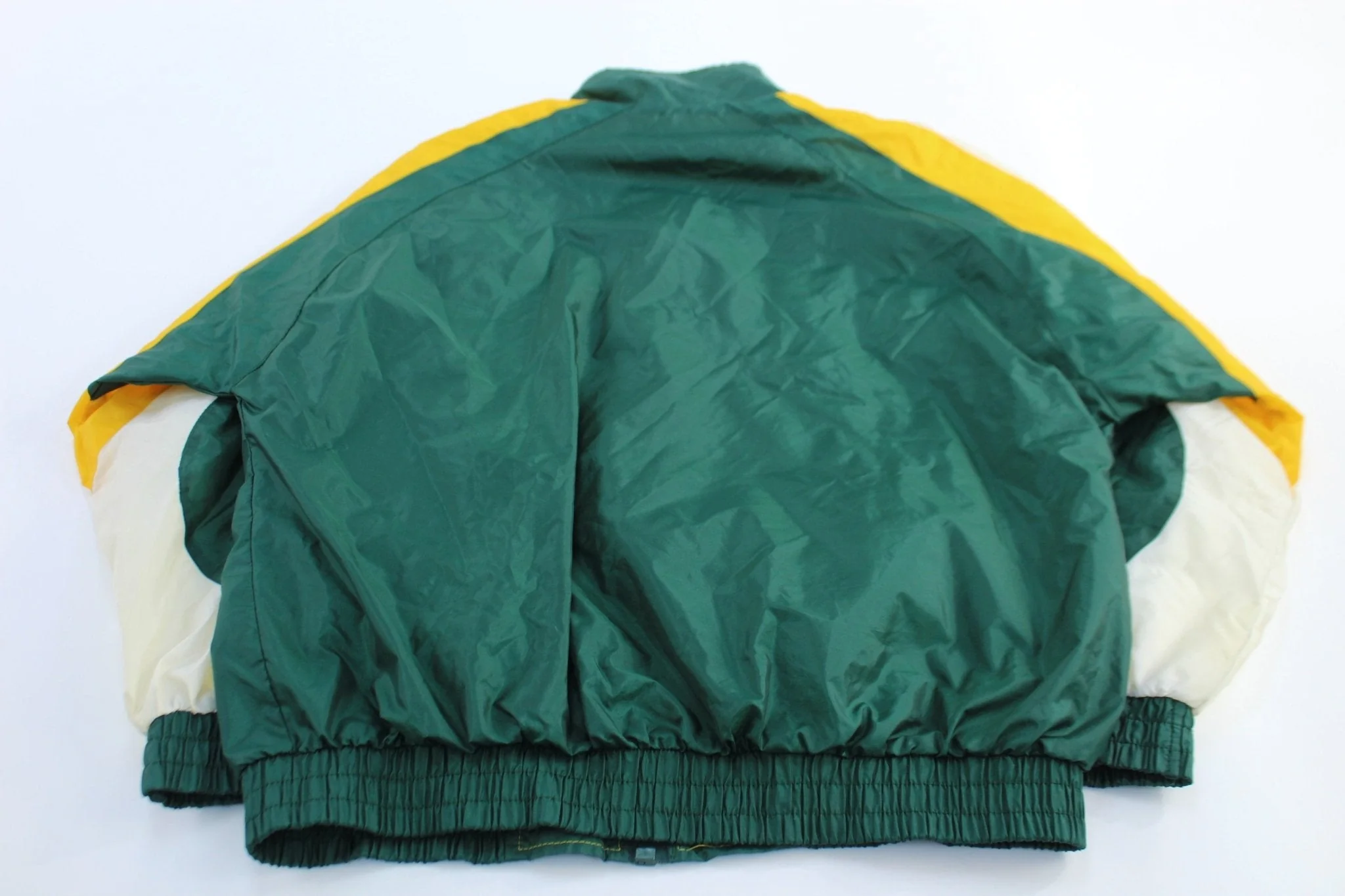 90's Green Bay Packers Embroidered Pro Player Zip Up Jacket - Image 2