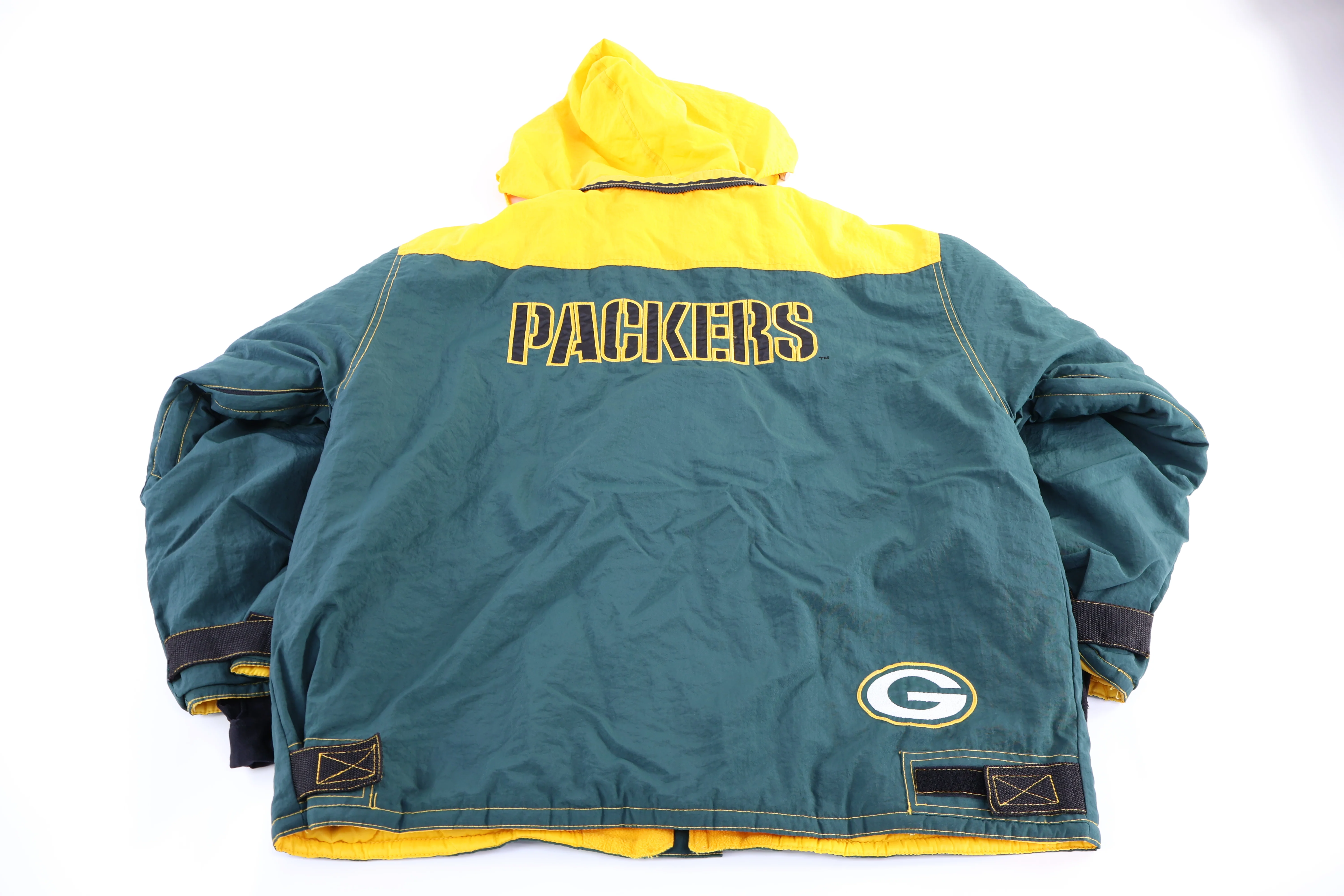 90's Green Bay Packers Football Puffer Jacket - Image 2