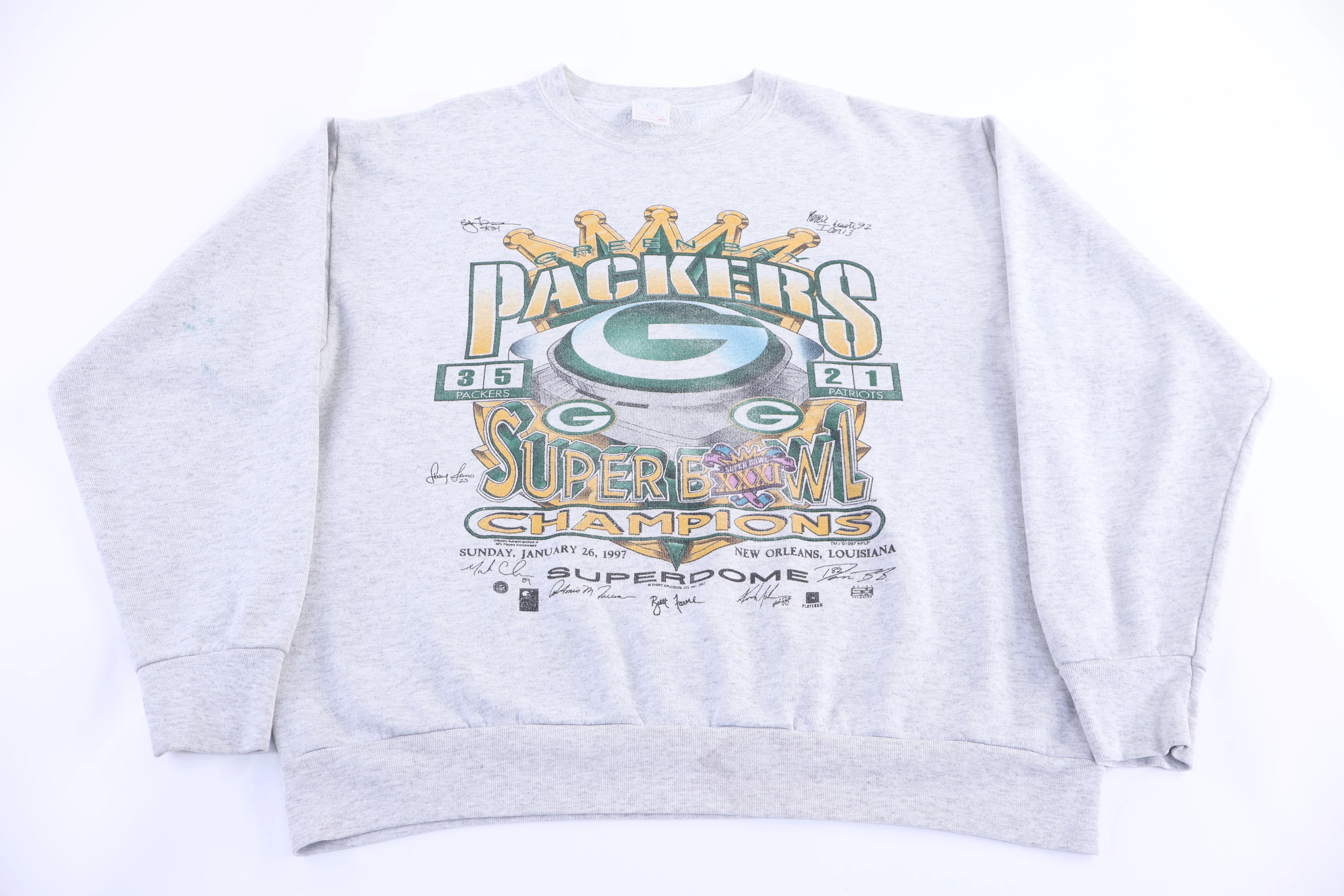 90's Green Bay Packers Football Sweatshirt - Image 2