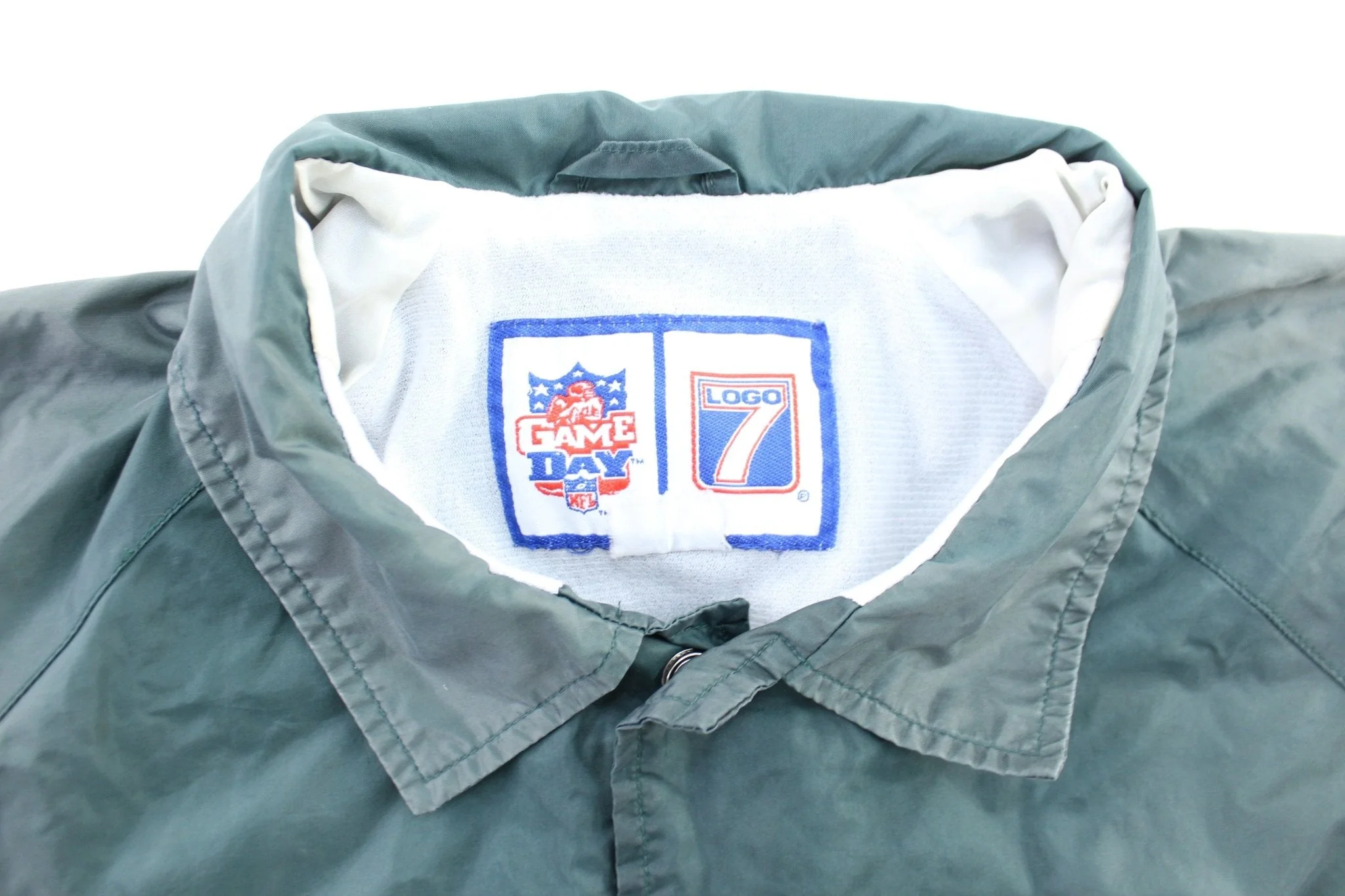 90's Green Bay Packers Logo 7 Windbreaker Jacket - Image 3