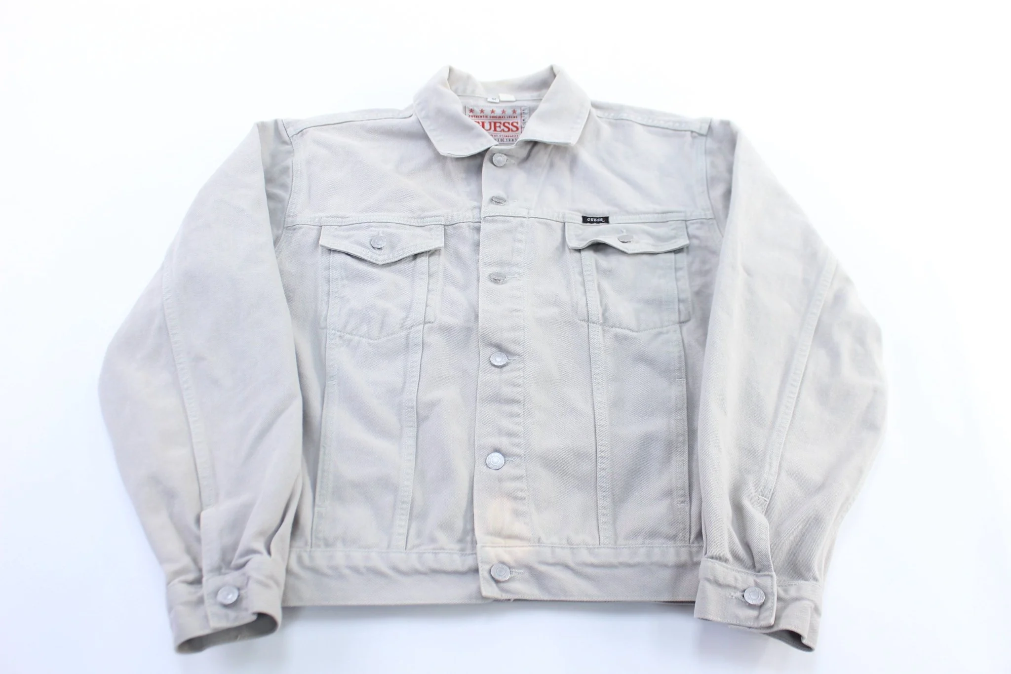 90's Guess Light Grey Denim Jacket