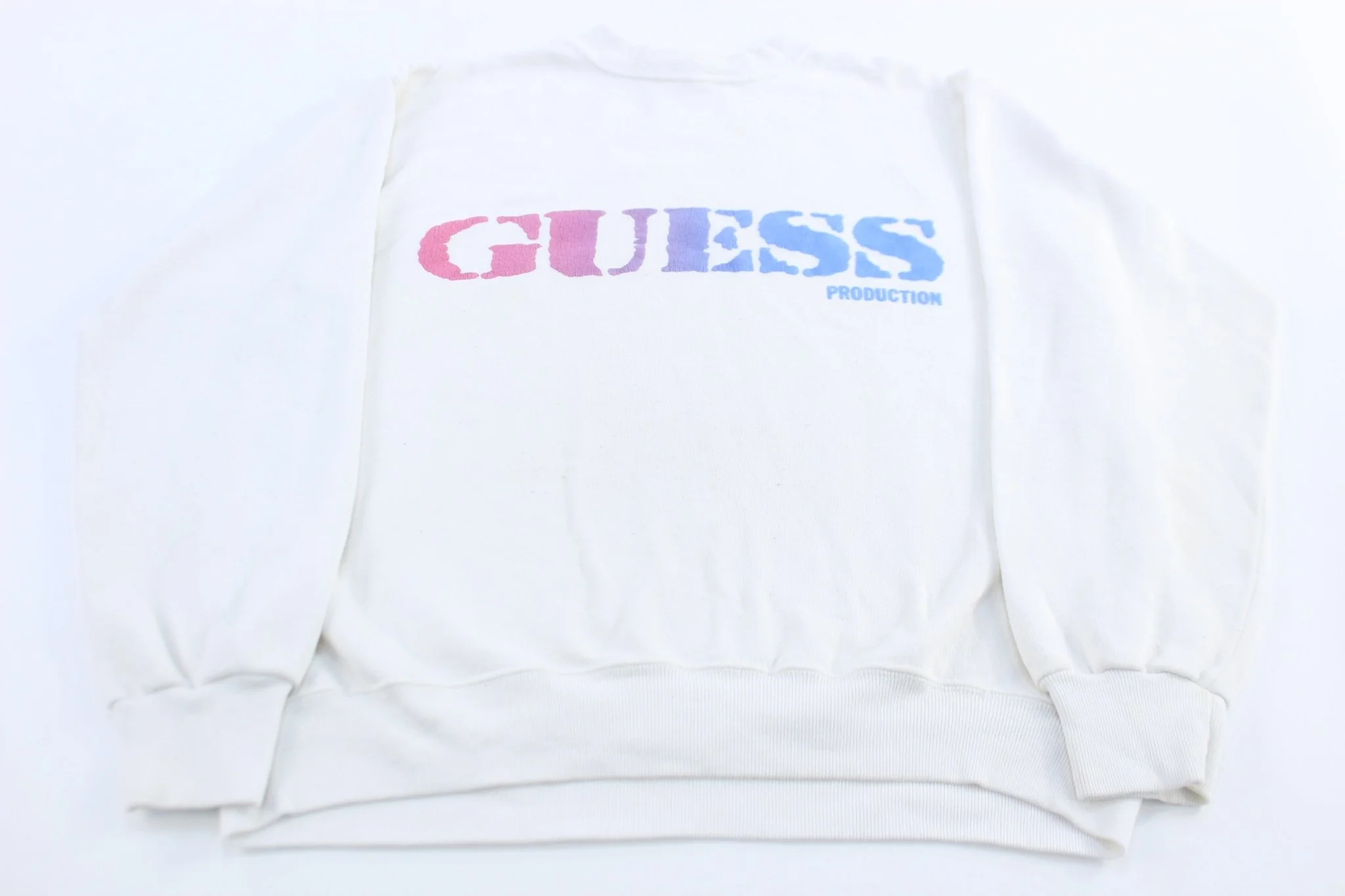 90's Guess Production White Sweatshirt
