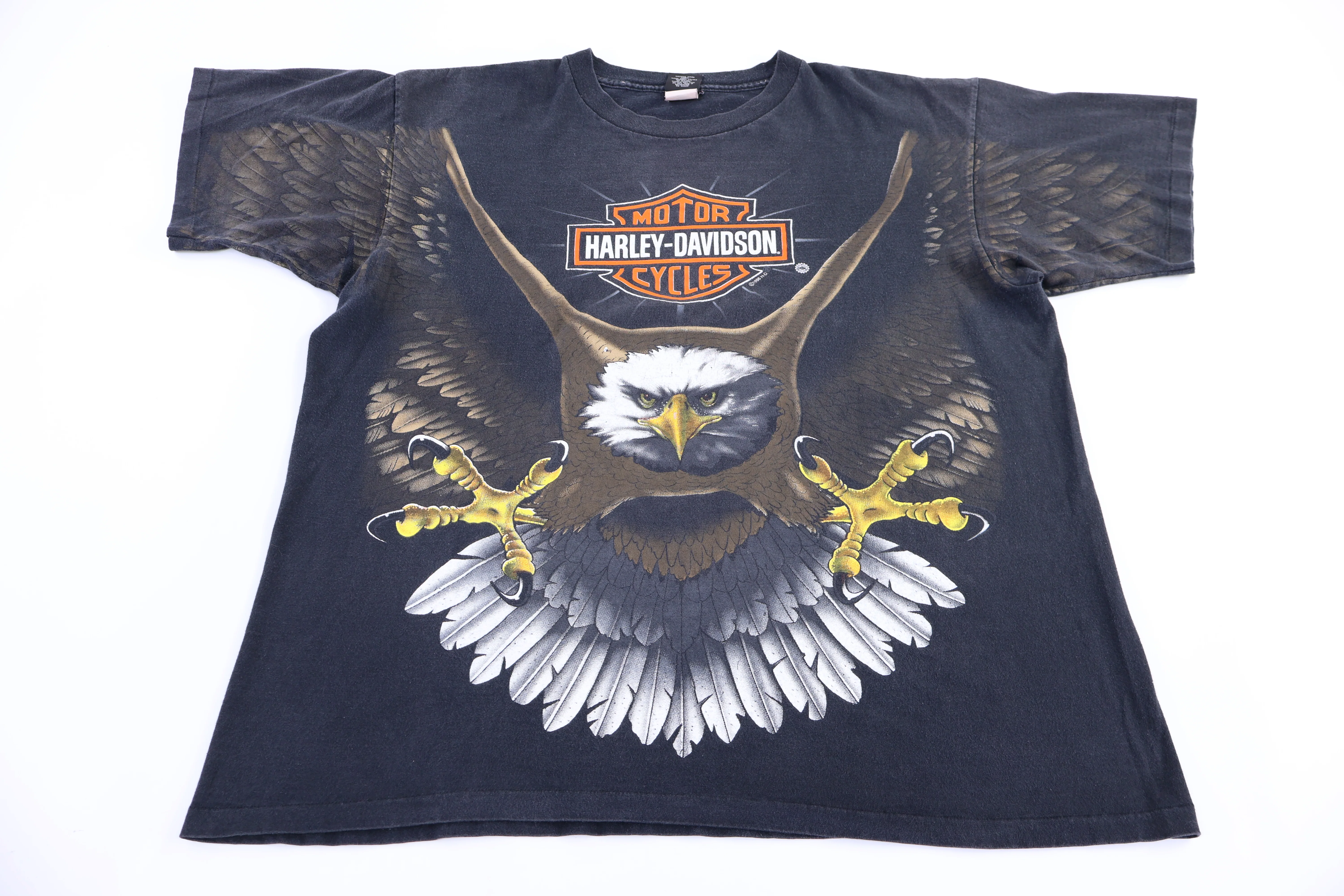 90's Harley Davidson Motorcycles Eagle Graphic T-shirt