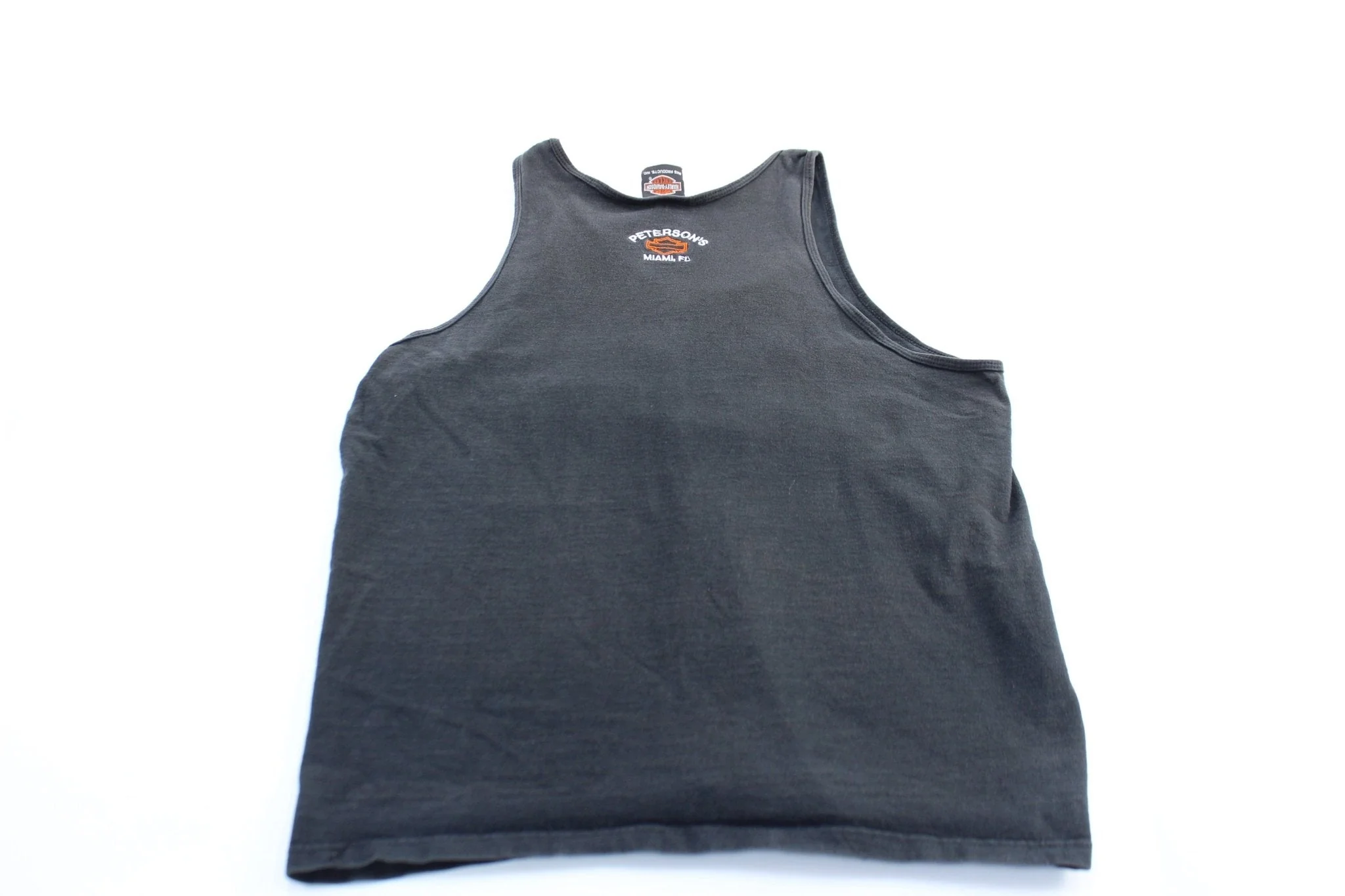 90's Harley Davidson Motorcycles Embroidered Miami, Florida Tank Top - Image 2