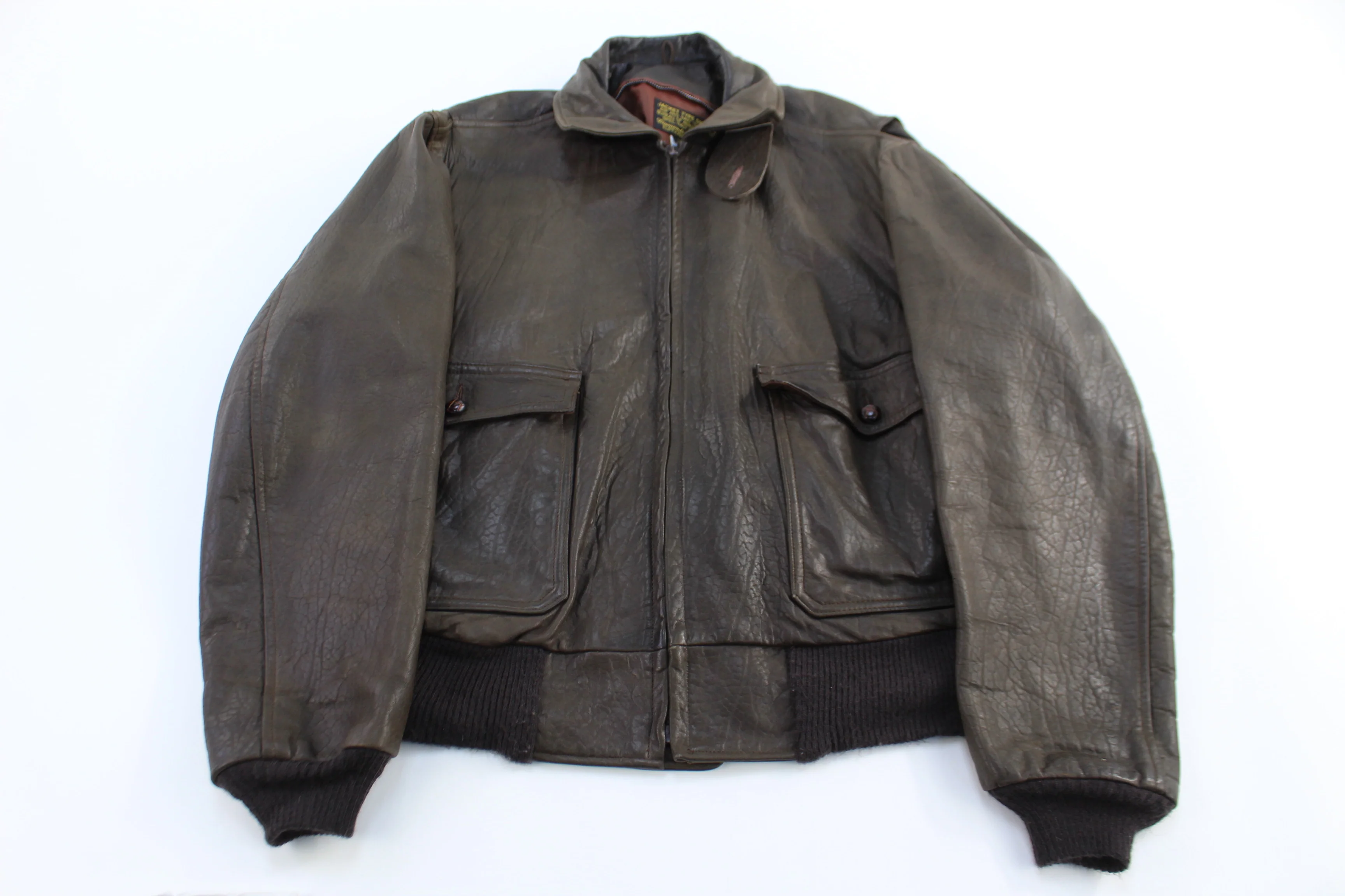 90's Jacket Type GWI Brown Leather Jacket