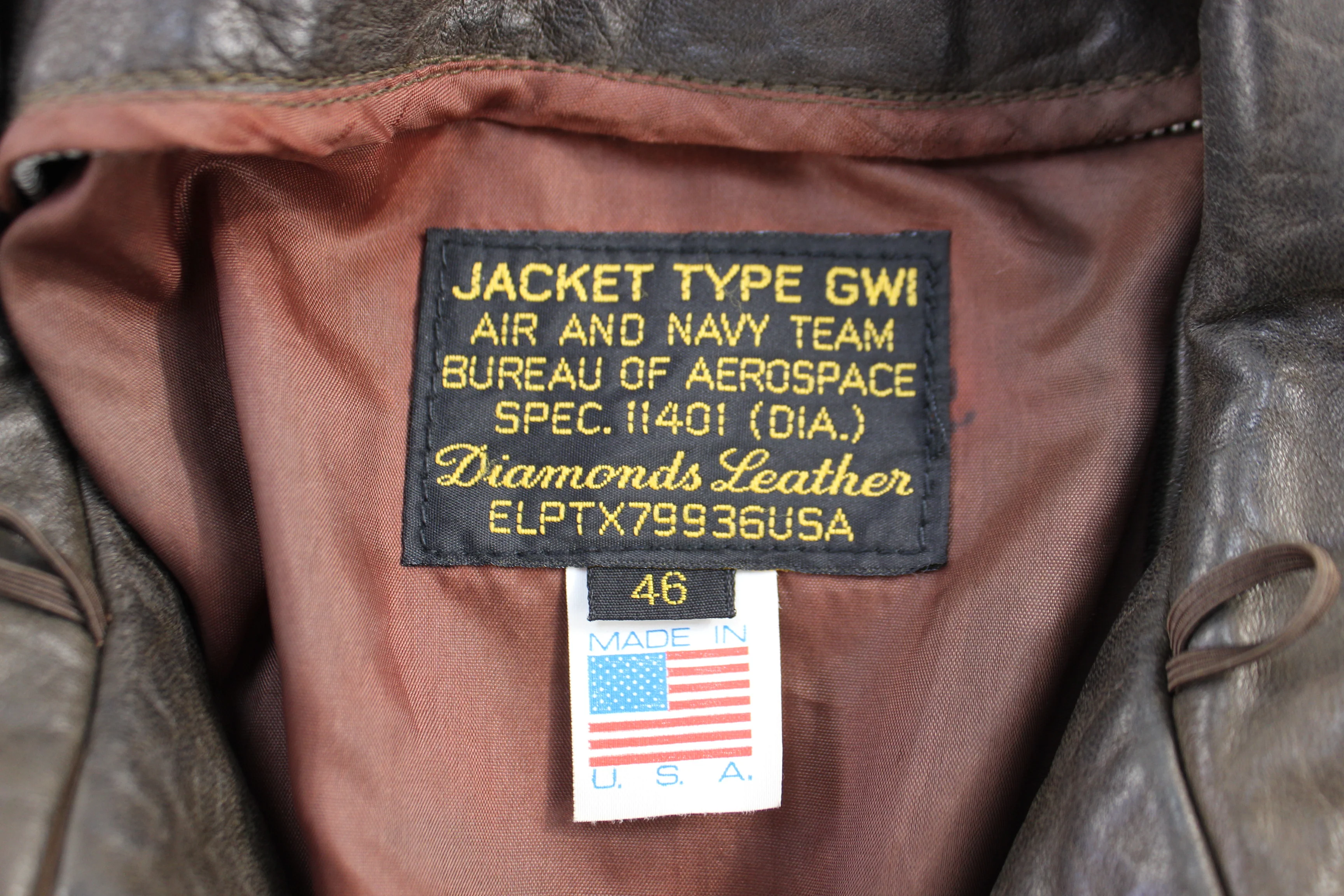 90's Jacket Type GWI Brown Leather Jacket - Image 3