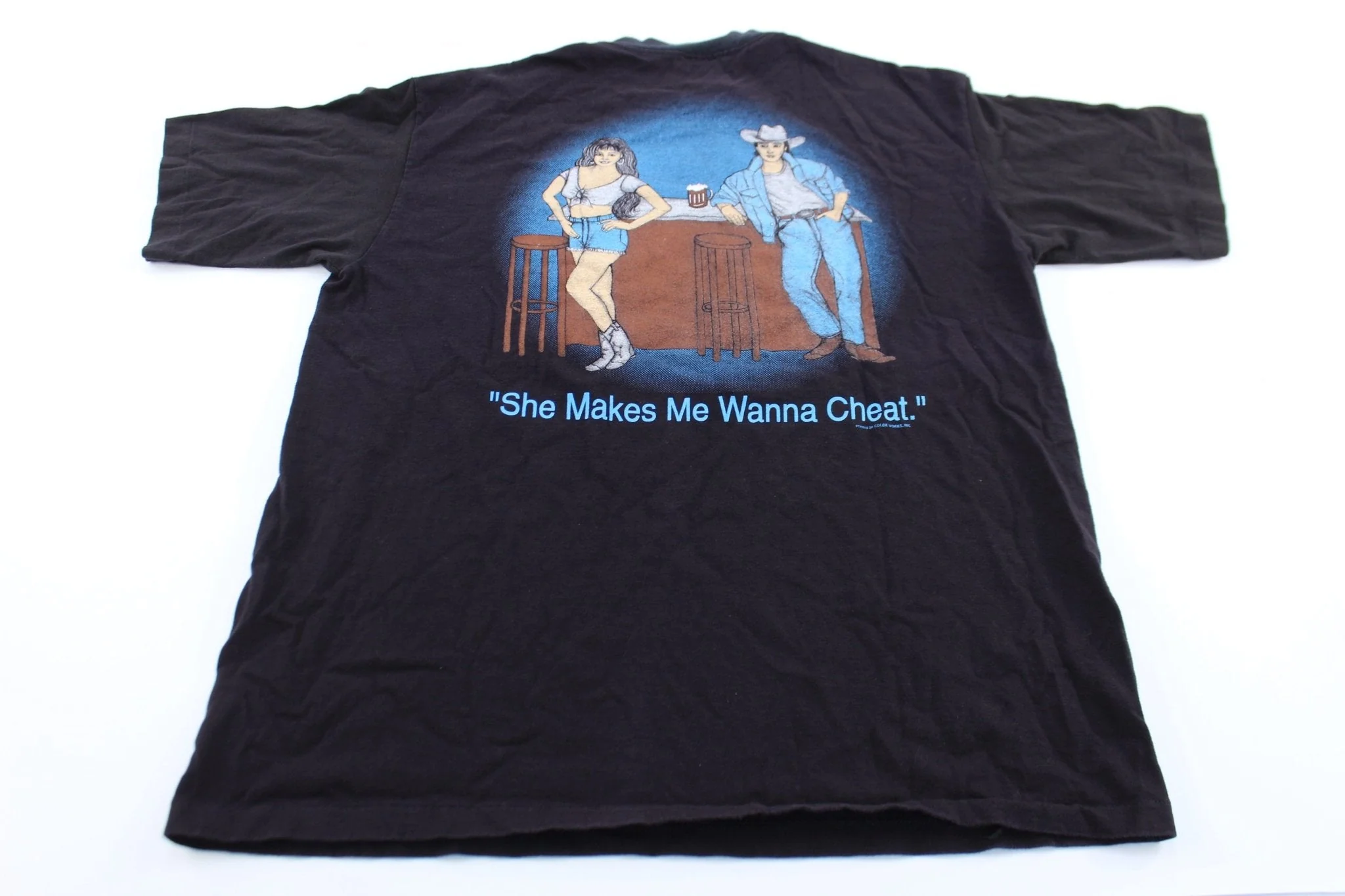 90's James Ray Murphy She Makes Me Wanna Cheat T-Shirt - Image 2