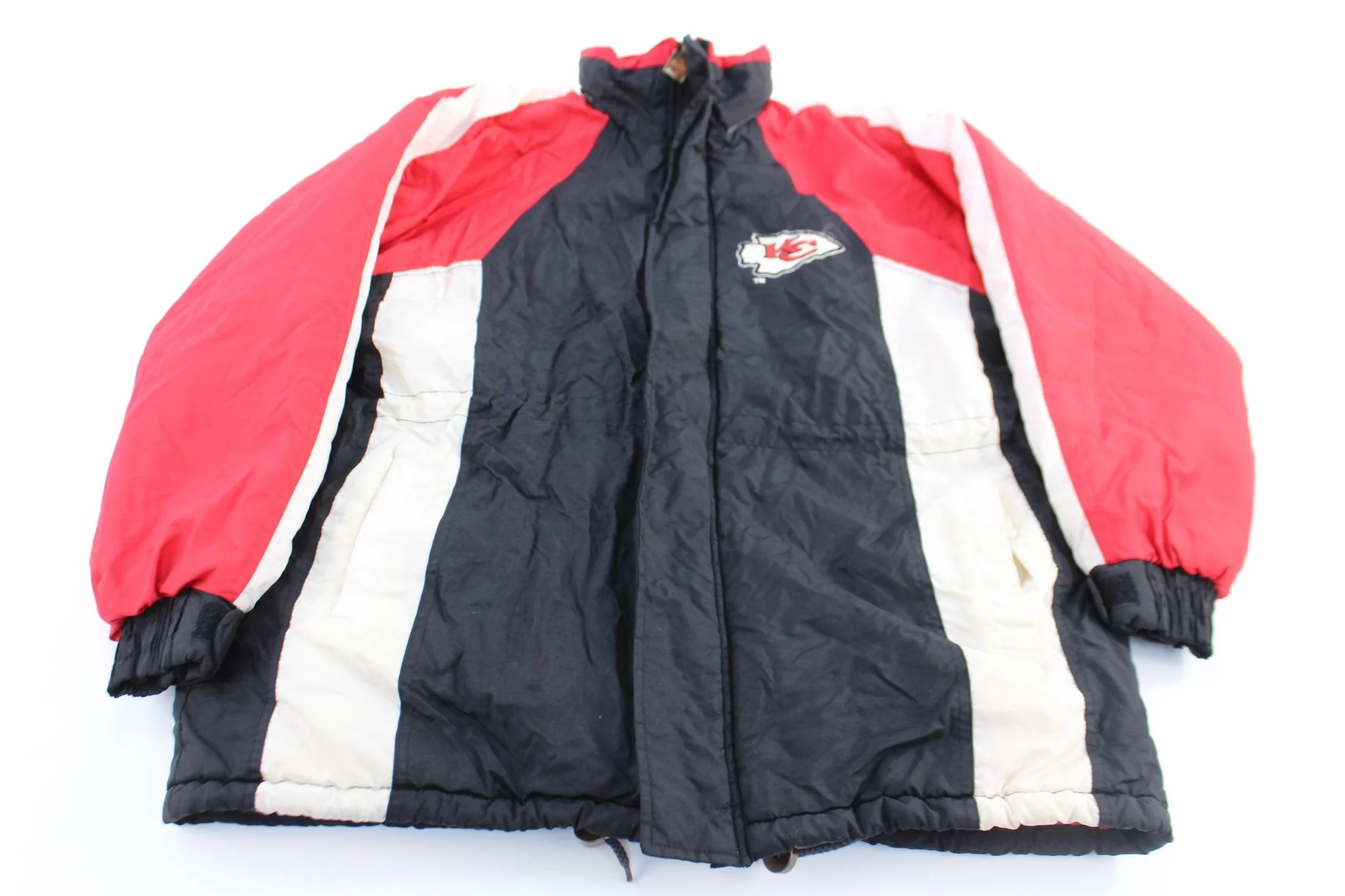 90's Kansas City Chiefs Embroidered Game Day Zip Up Jacket