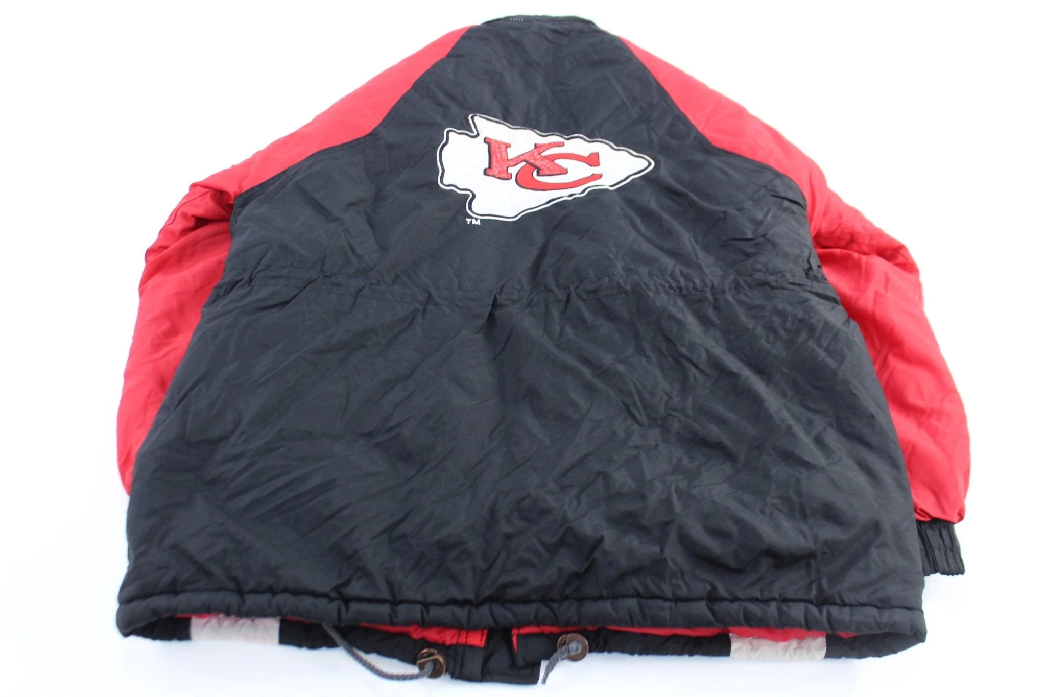 90's Kansas City Chiefs Embroidered Game Day Zip Up Jacket - Image 2