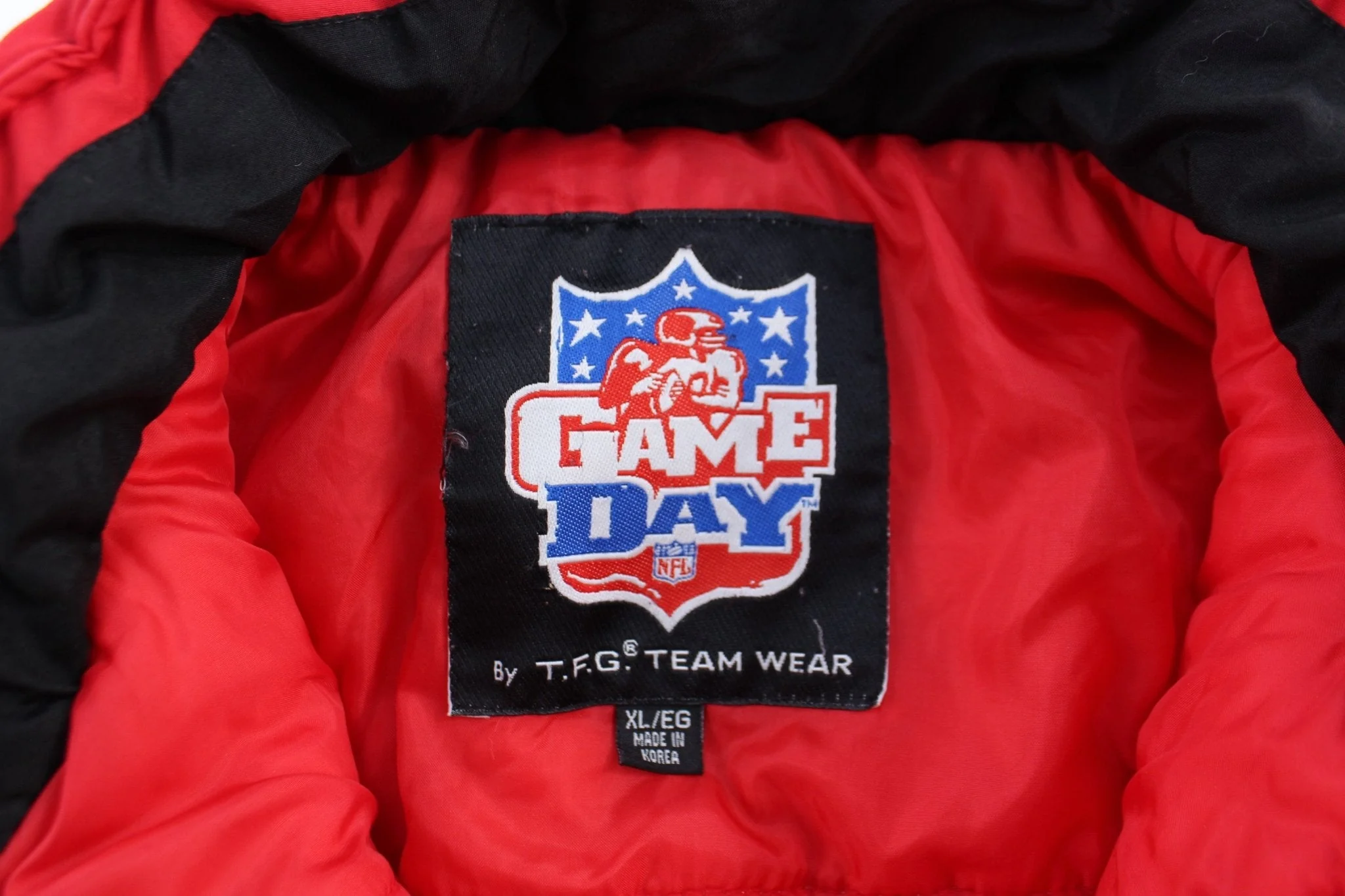 90's Kansas City Chiefs Embroidered Game Day Zip Up Jacket - Image 3