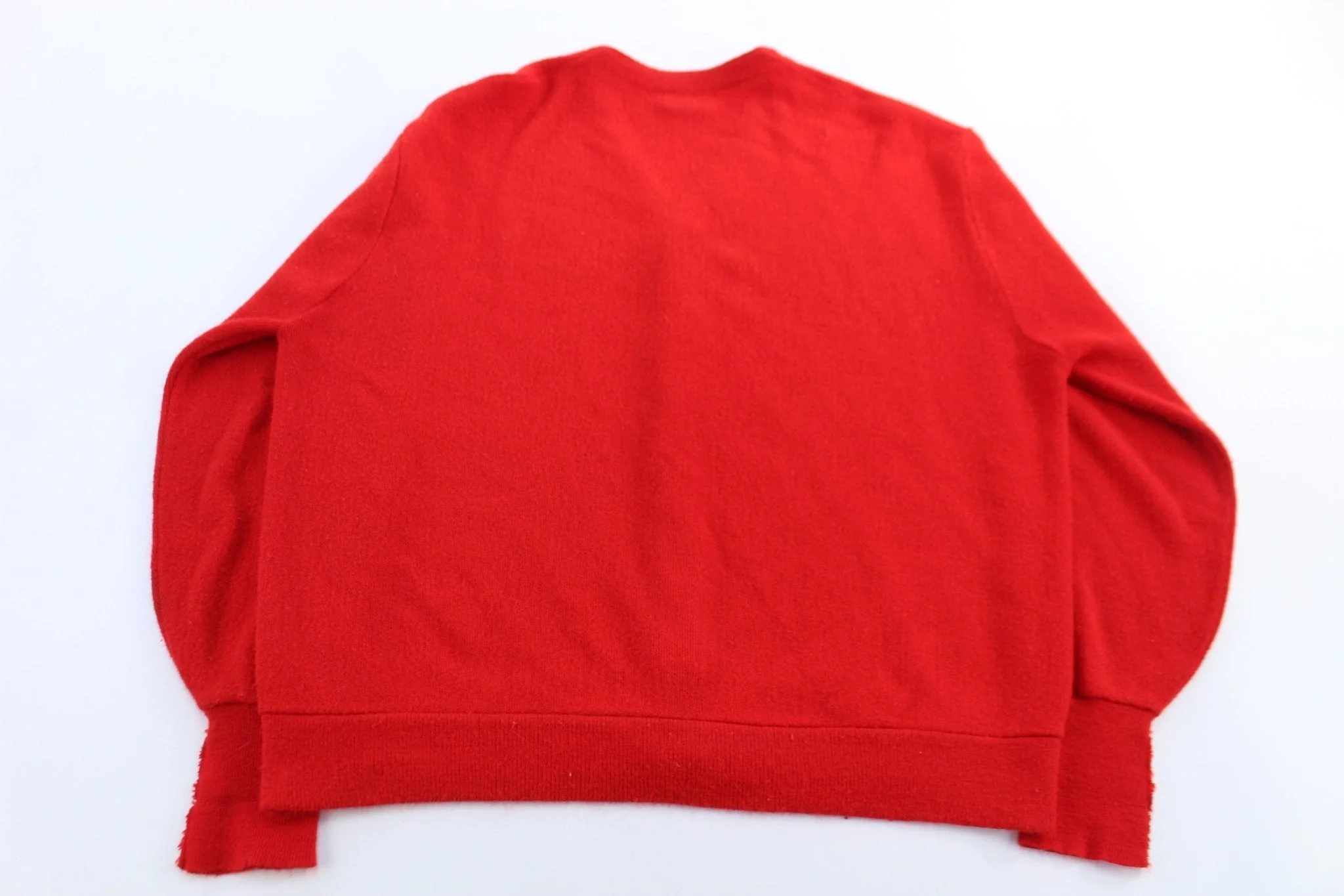 90's Lacoste Izod Red Button Down Sweater - Image 2