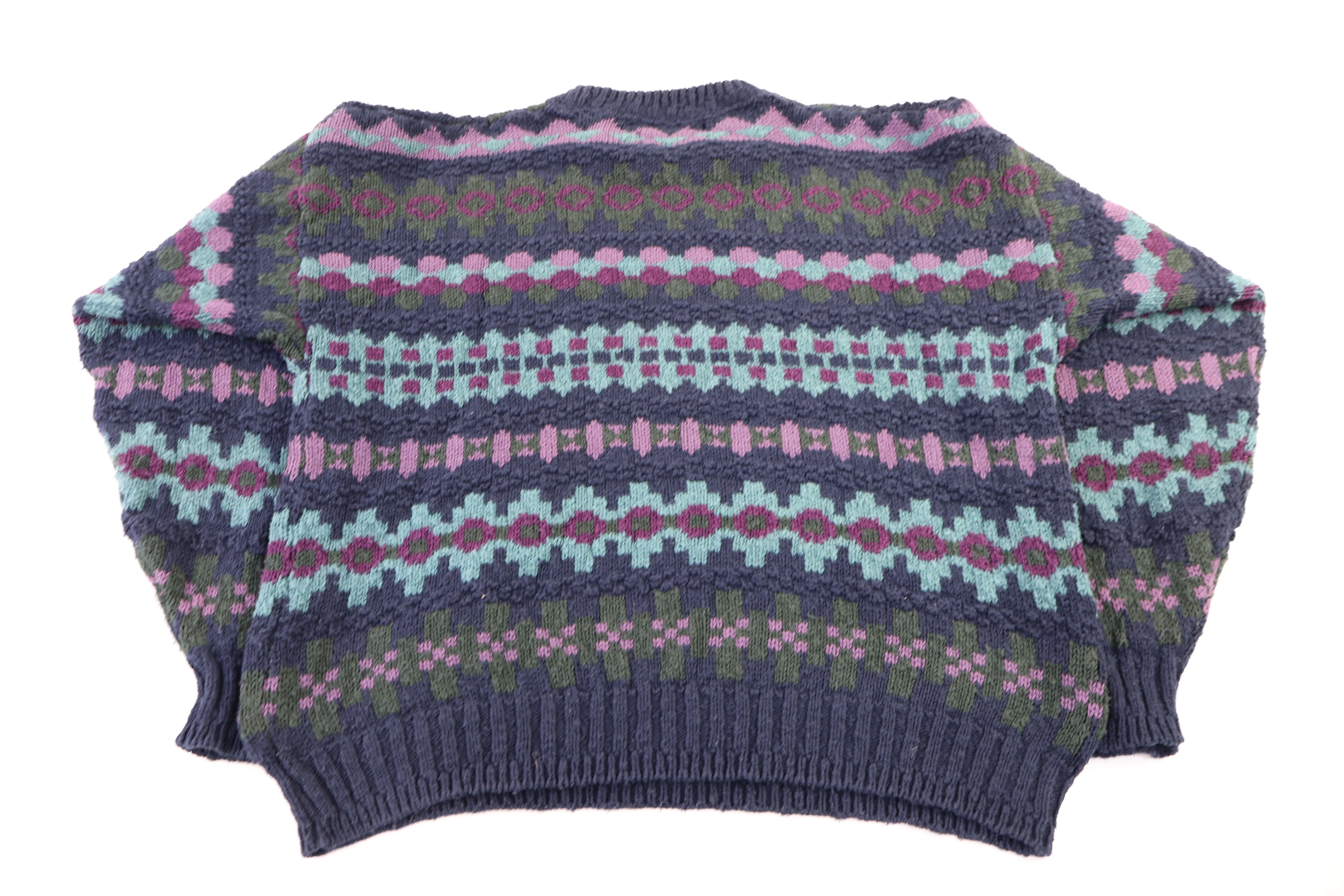 90's Lake Harmony Multipatterned Knit Sweater - Image 2
