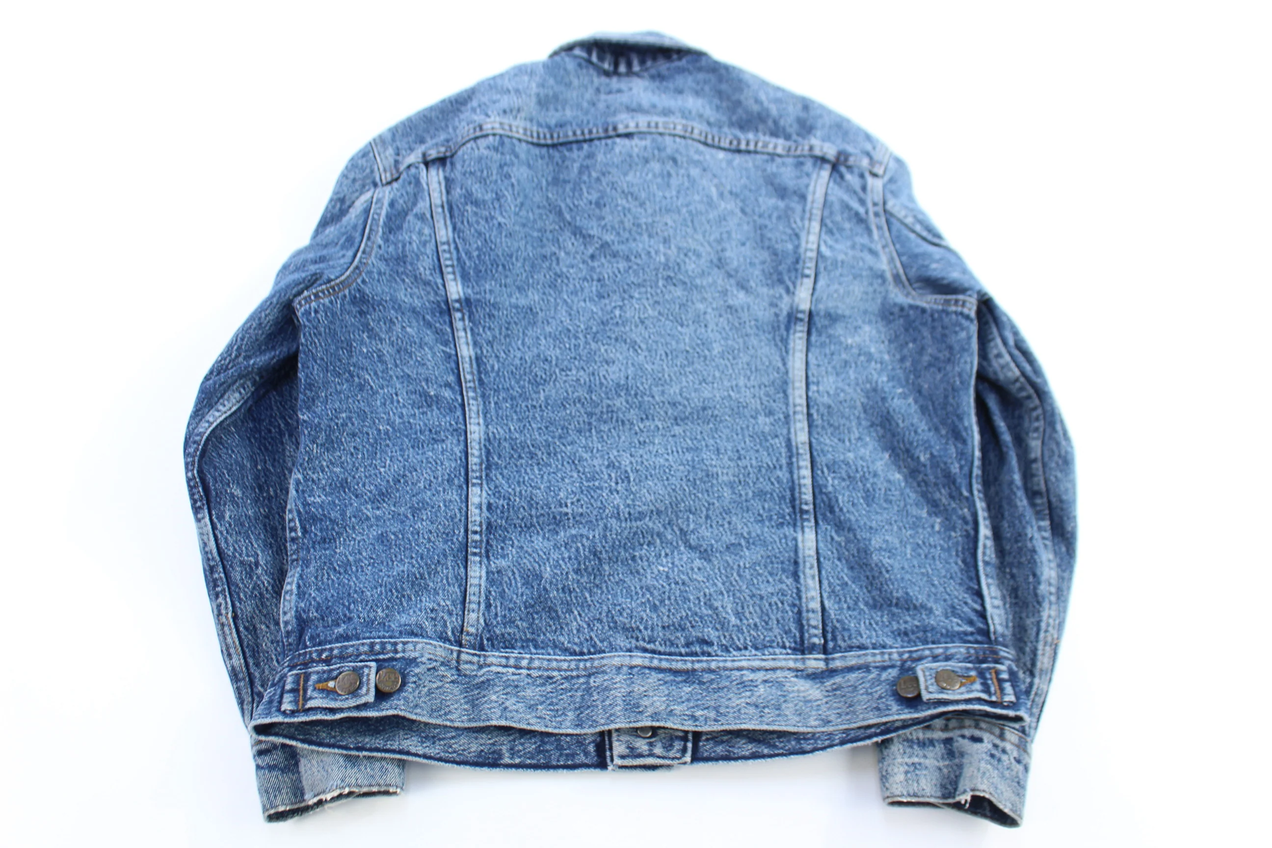 90's Lee Acid Wash Denim Trucker Jacket - Image 2