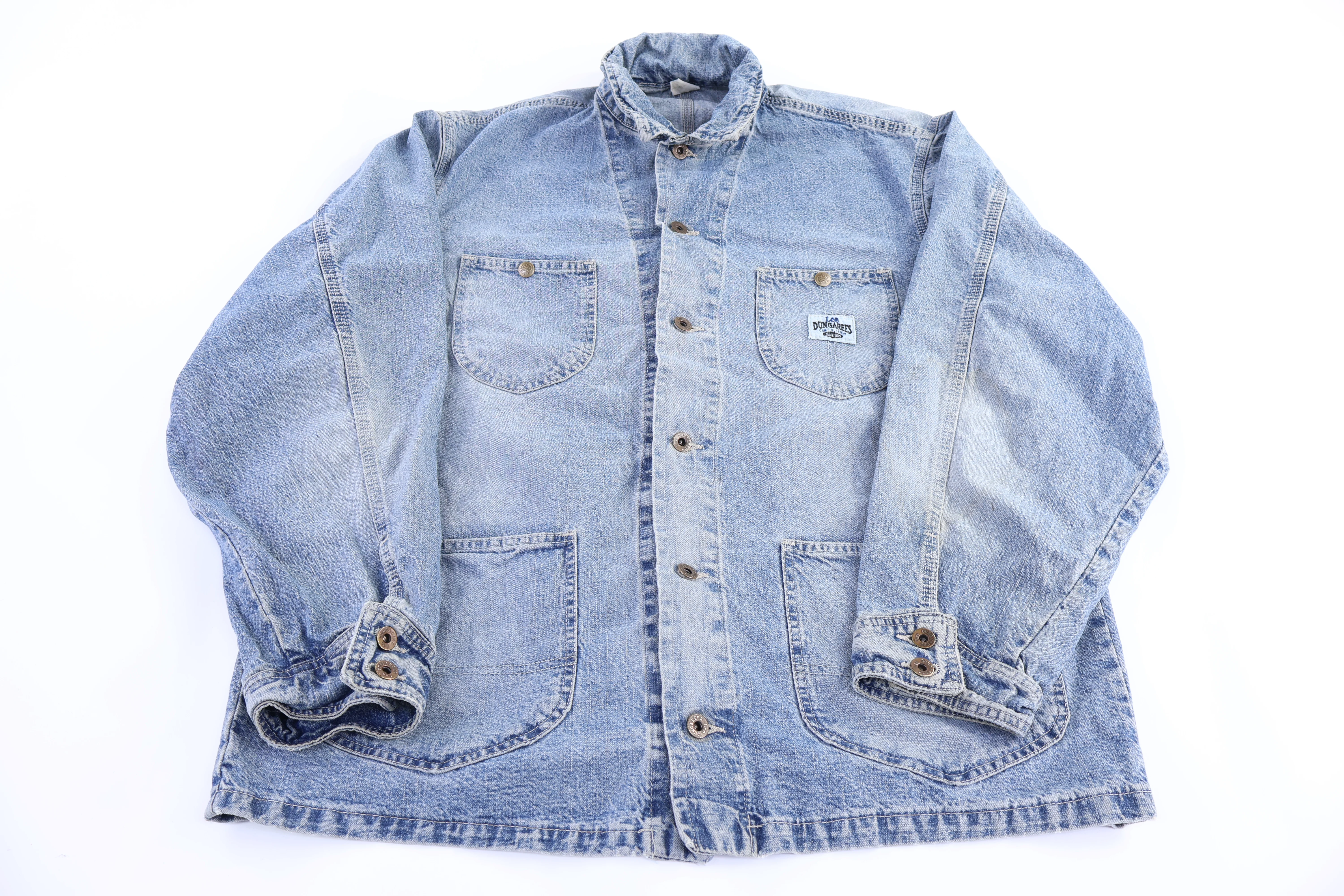 90's Lee Dungarees Light Wash Chore Jacket