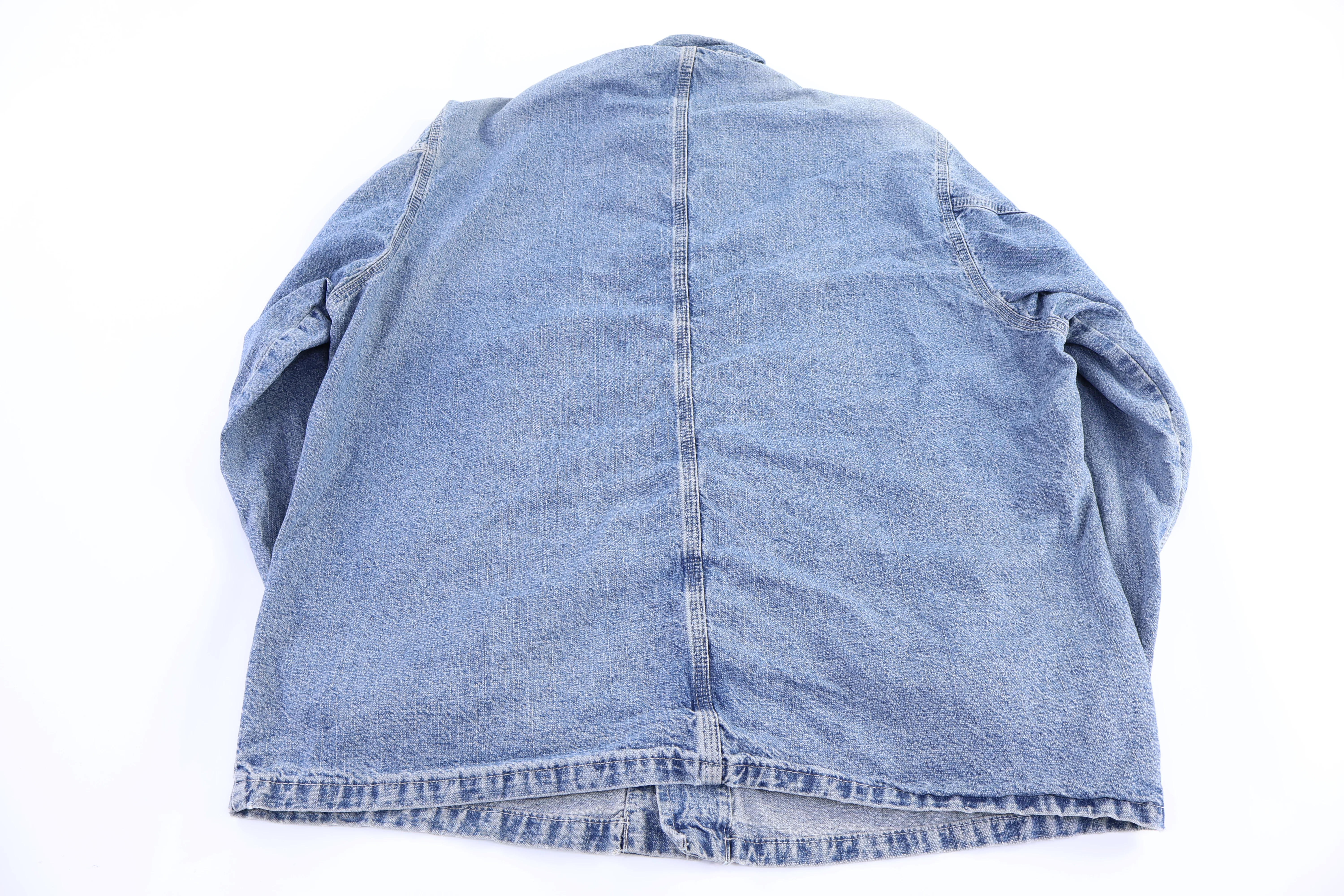 90's Lee Dungarees Light Wash Chore Jacket - Image 2