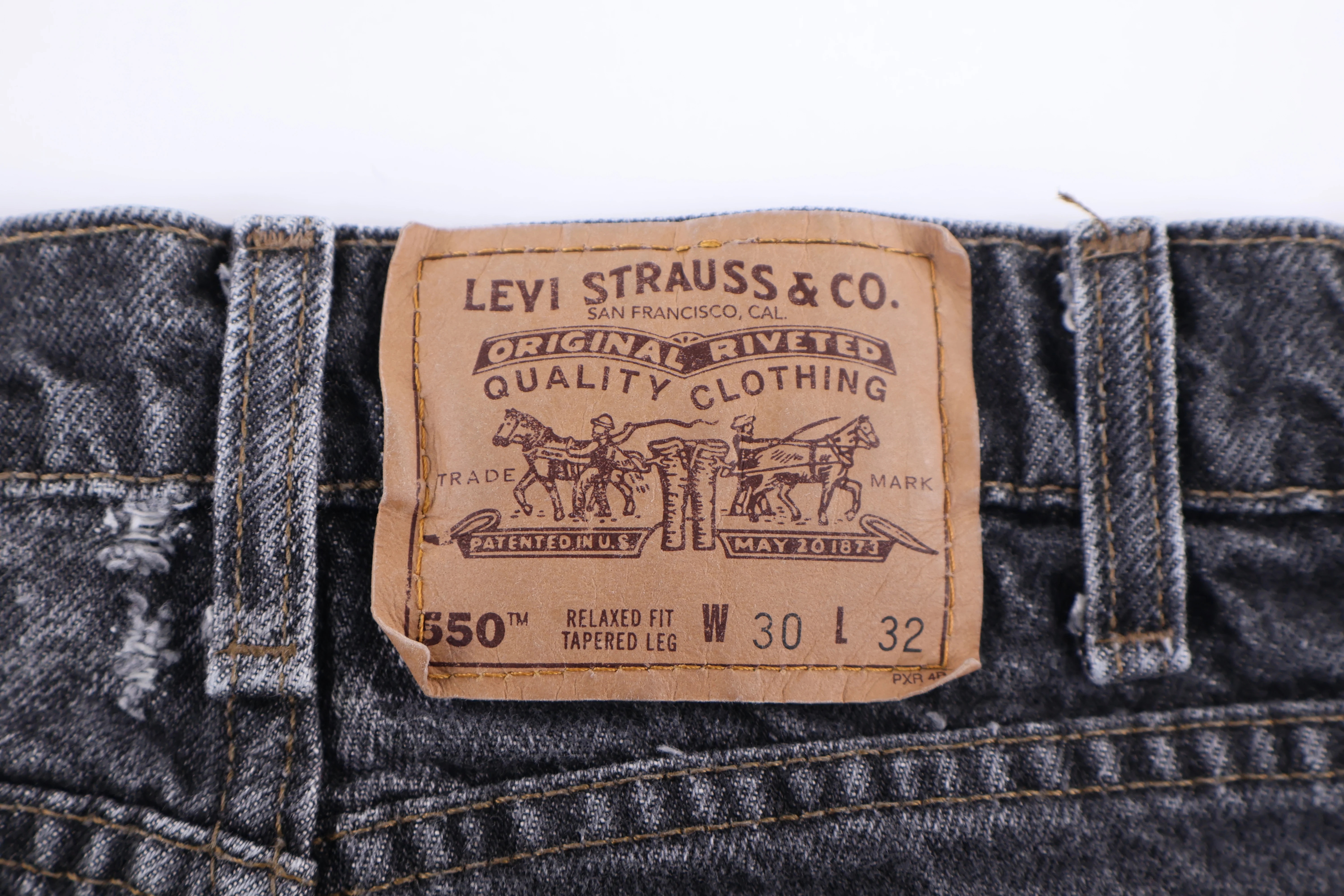 90's Levi's 550 Black Dneim Jeans - Image 4