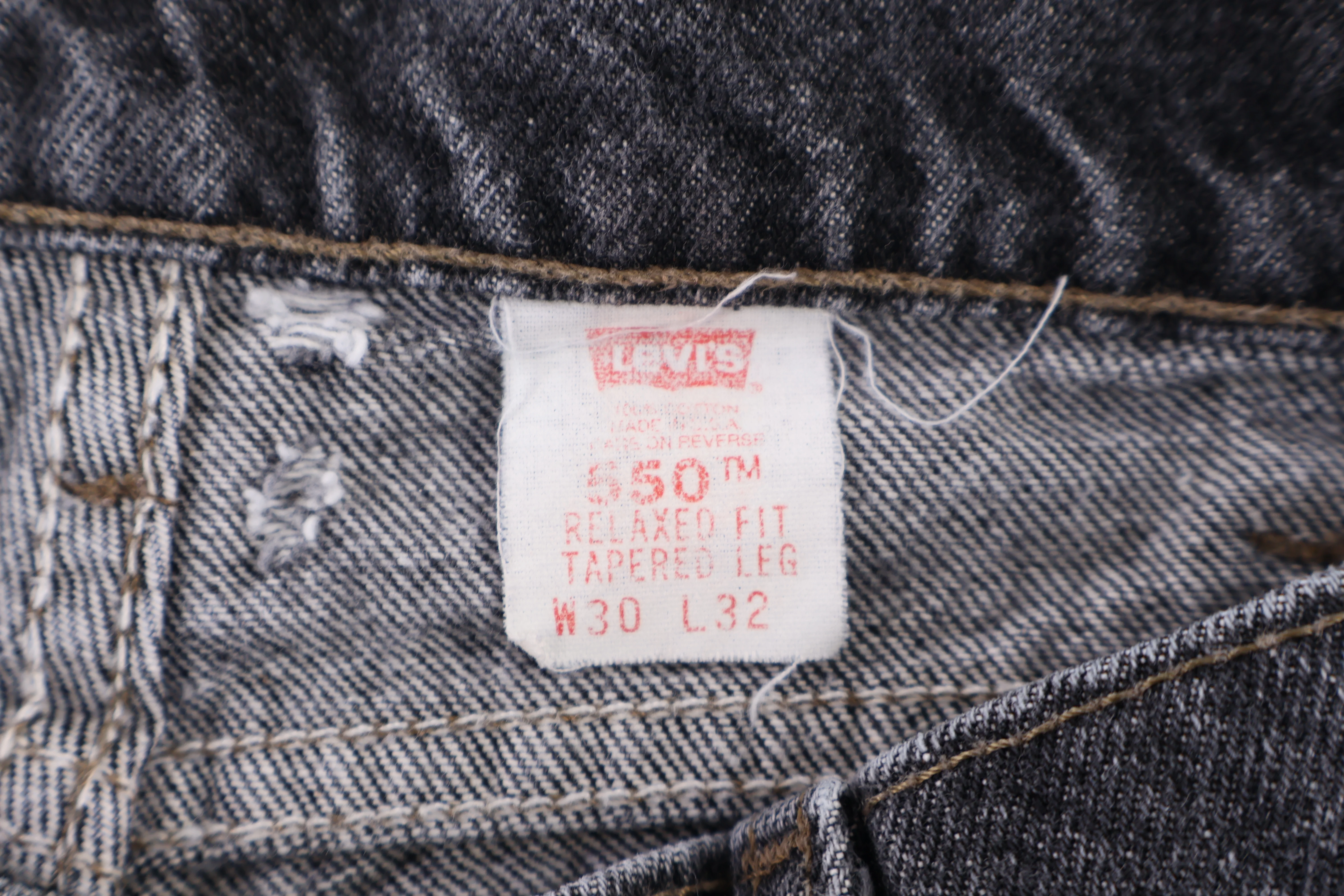 90's Levi's 550 Black Dneim Jeans - Image 5