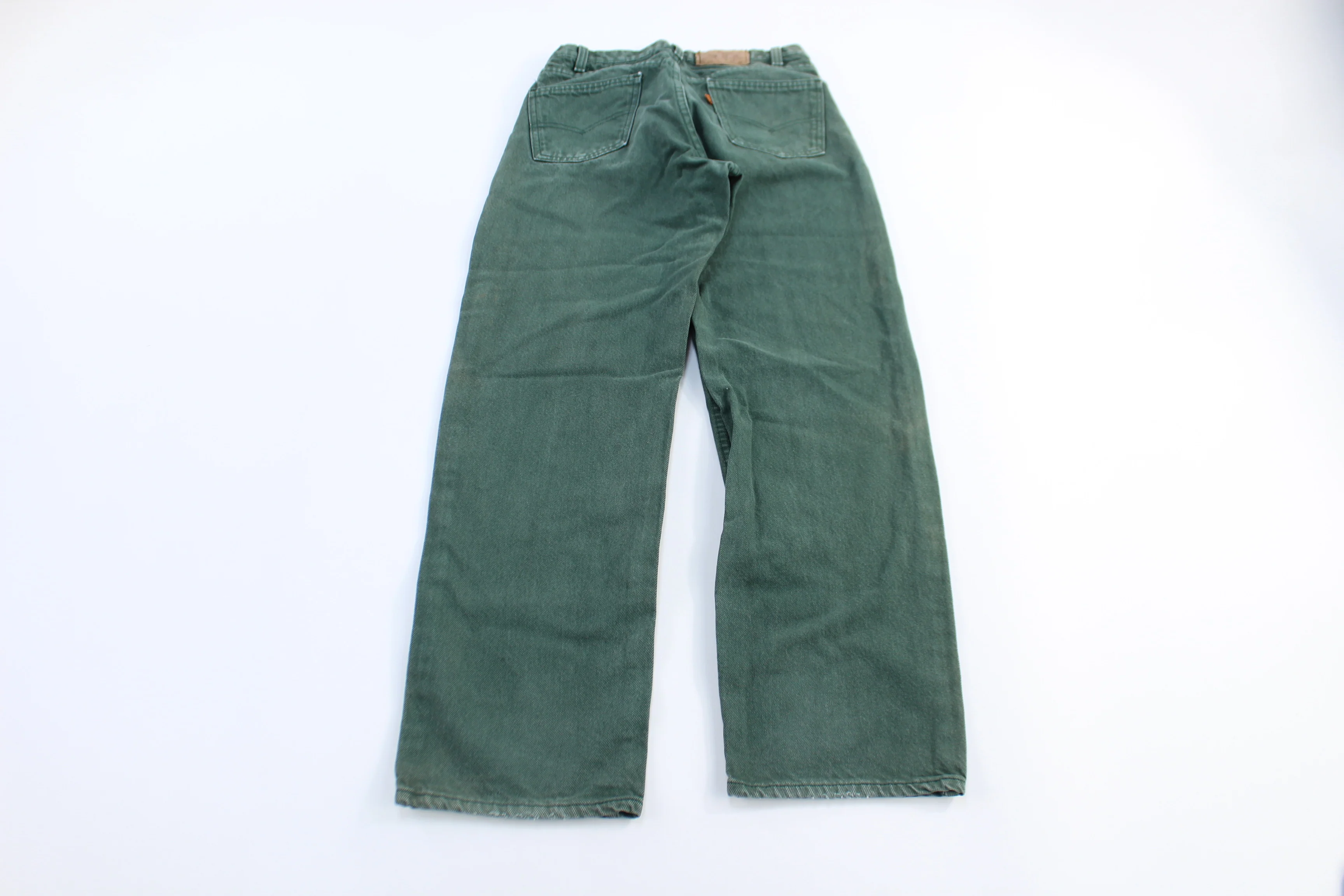 90's Levi's 550 Orange Tab Green Denim Pants