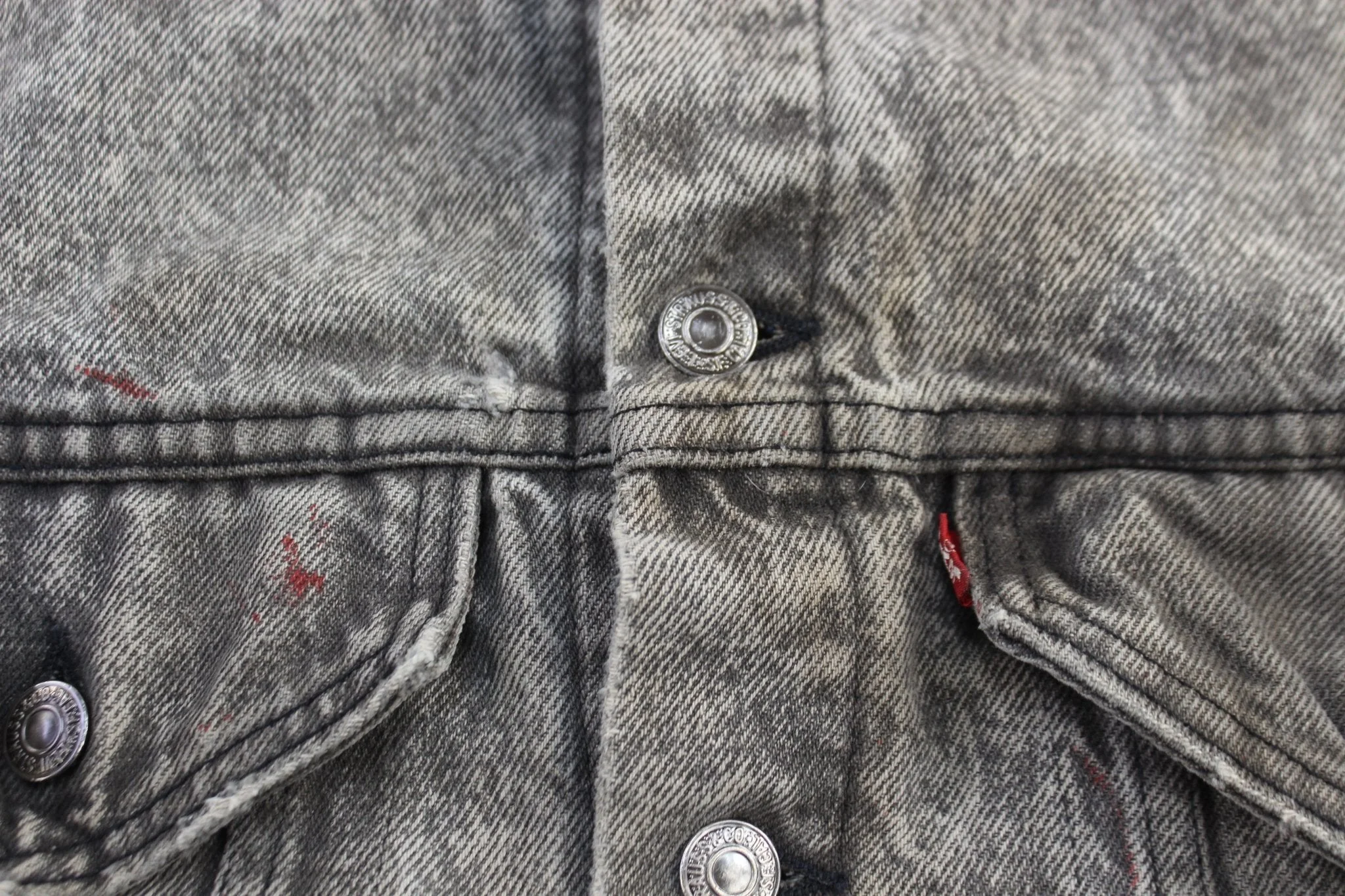 90's Levi's Acid Wash Denim Trucker Jacket - Image 3