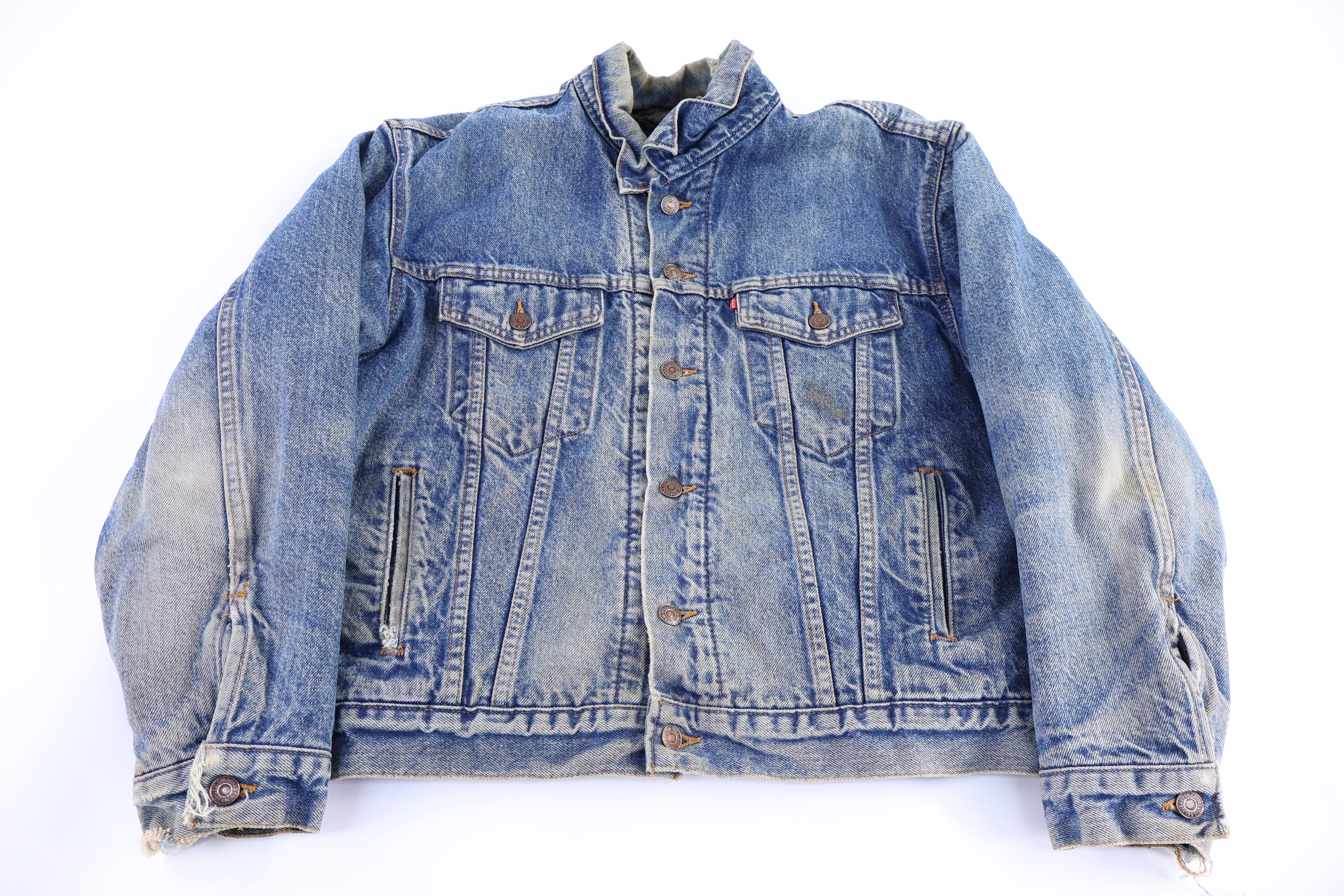 90's Levi's Medium Wash Blanked Lined Jacket